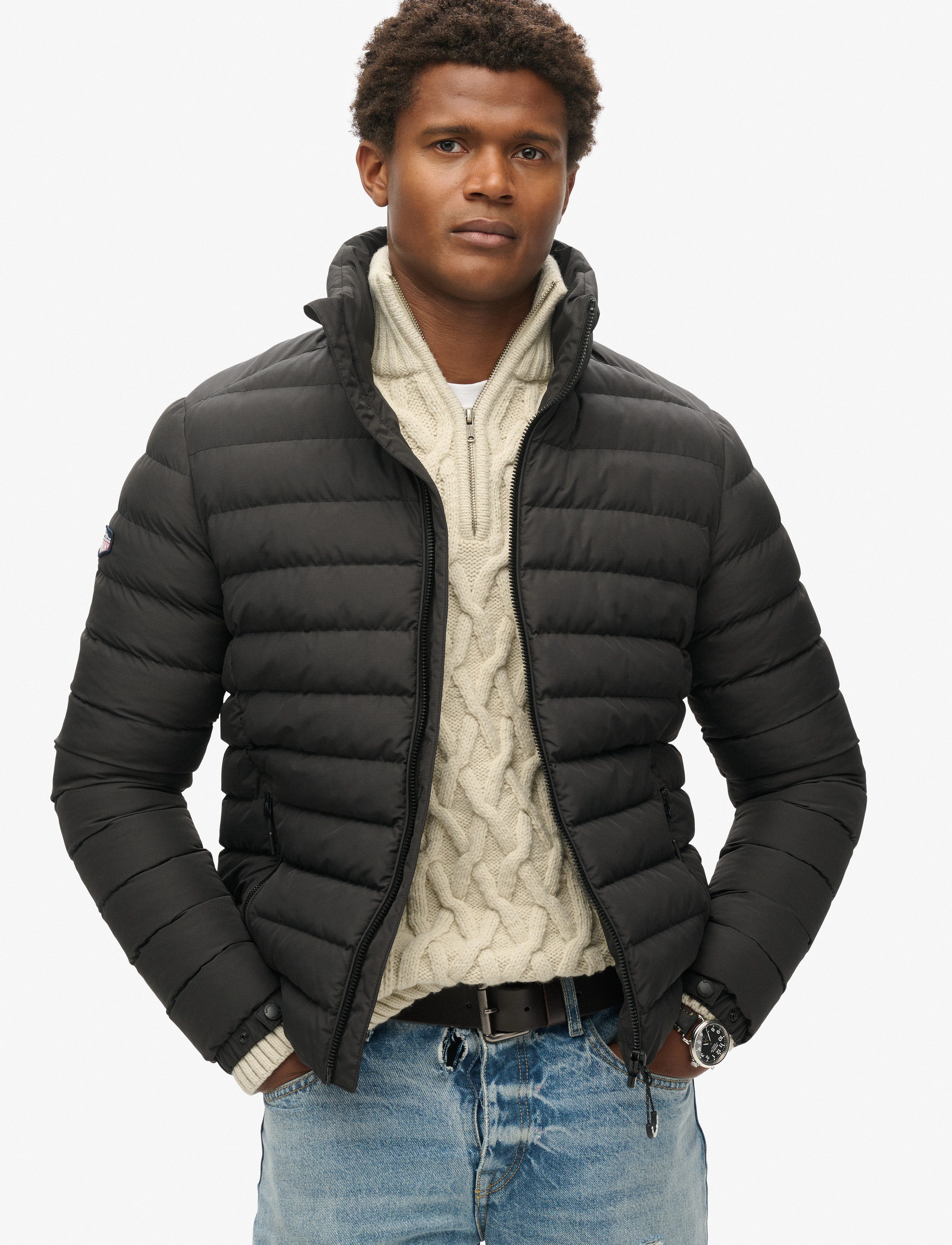 Superdry Sport - FUJI EMB PADDED JACKET - black - 5