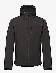 Superdry Sport - HOODED SOFT SHELL TREKKER JKT - spring jackets - black - 0