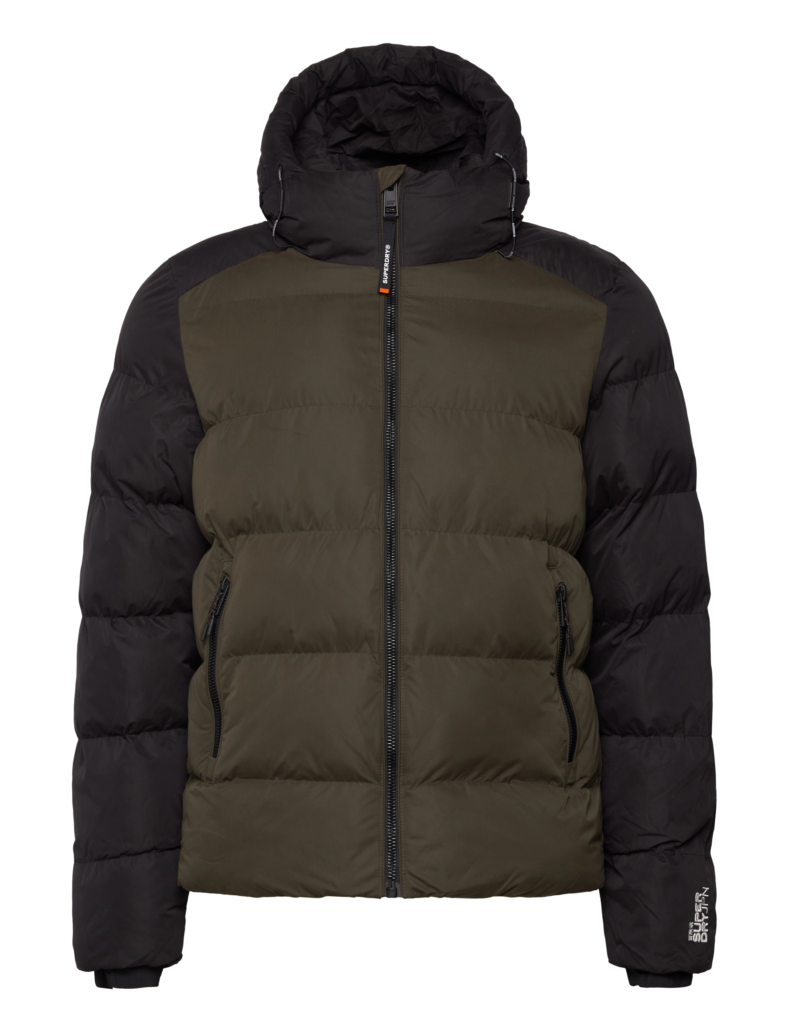 Superdry Sport - HOOD COLOUR BLOCK SPORT PUFFER - black colourblock - 1