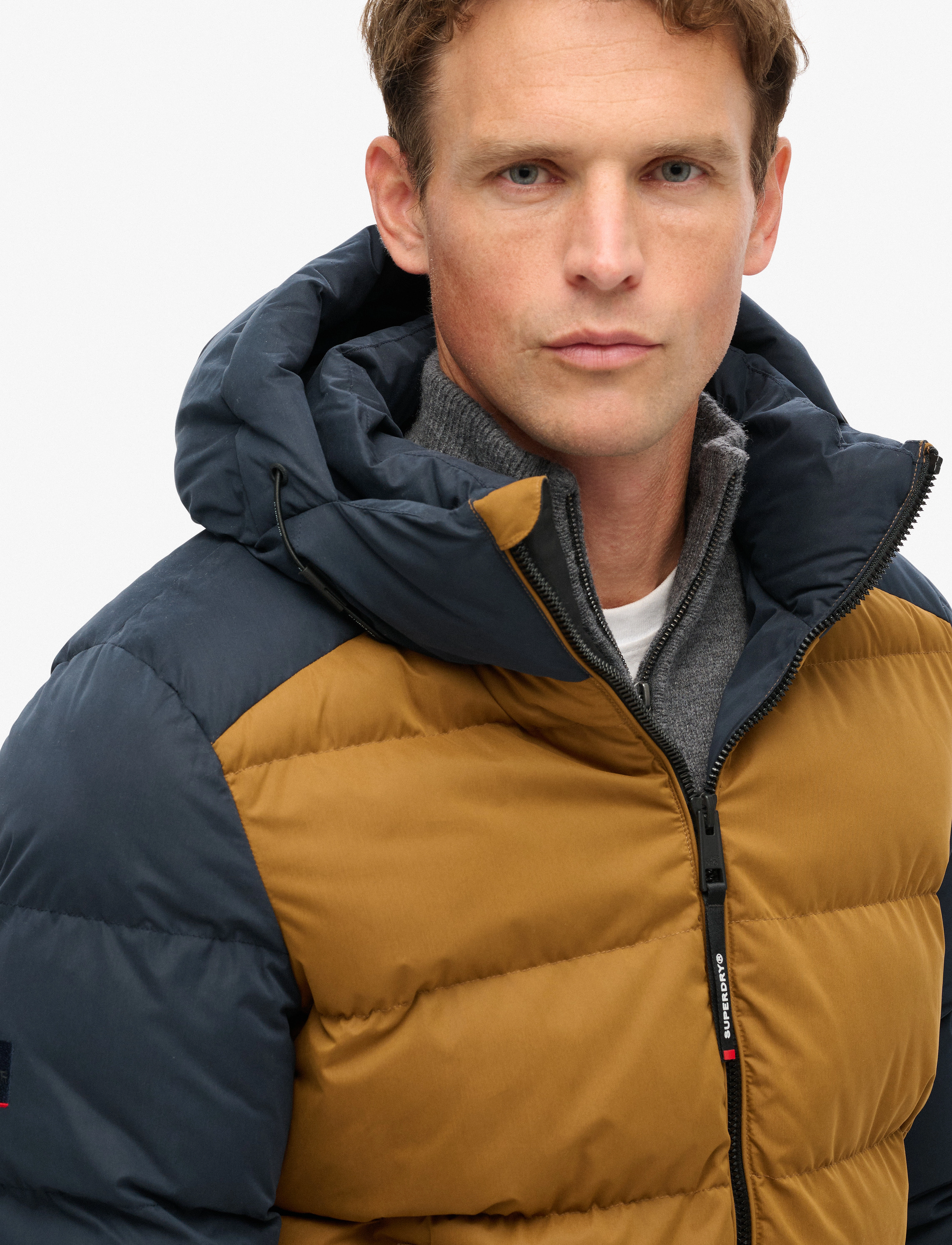 Superdry Sport - HOOD COLOUR BLOCK SPORT PUFFER - navy colourblock - 4