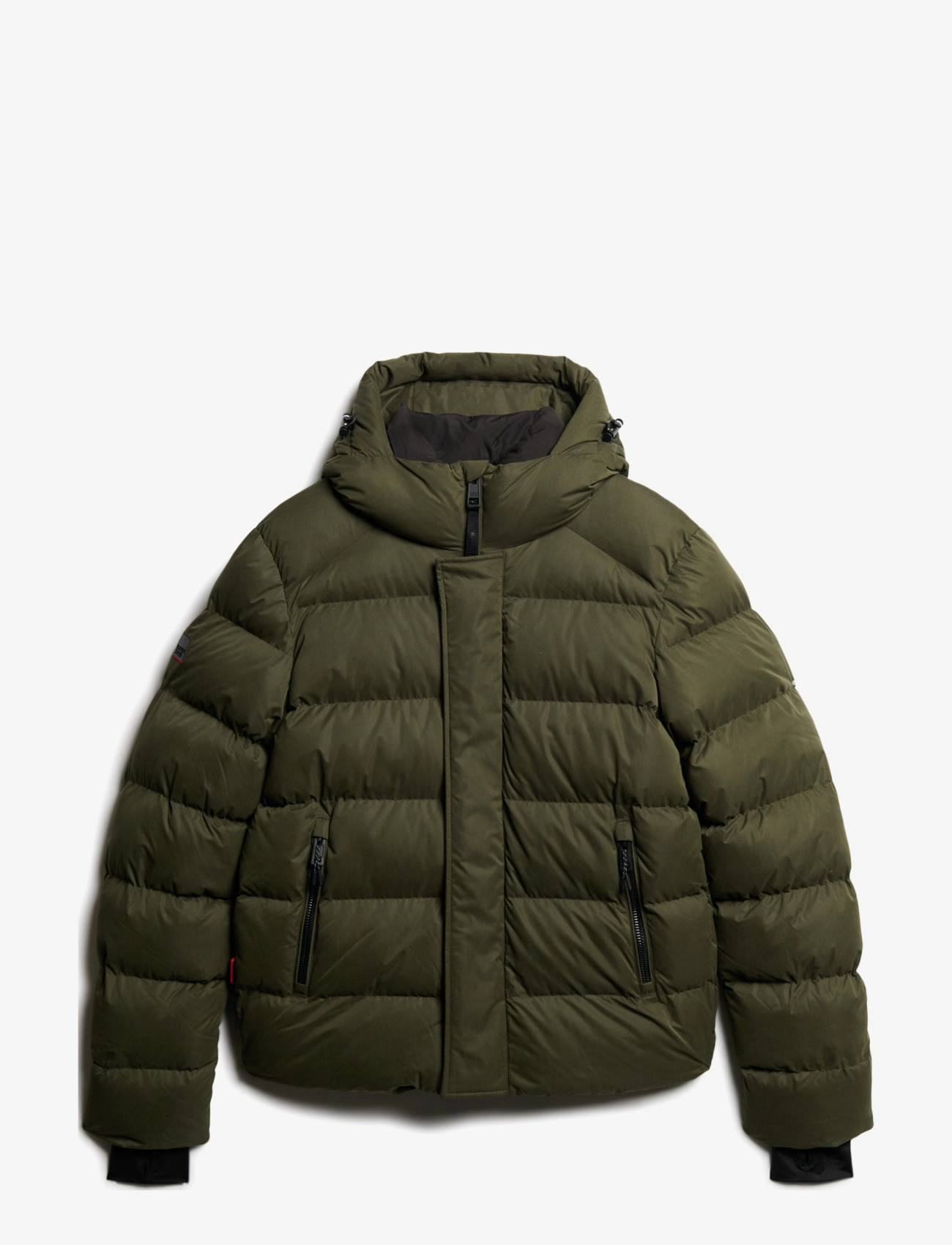 Superdry Sport - HOODED MICROFIBRE SPORT PUFFER - army khaki - 1