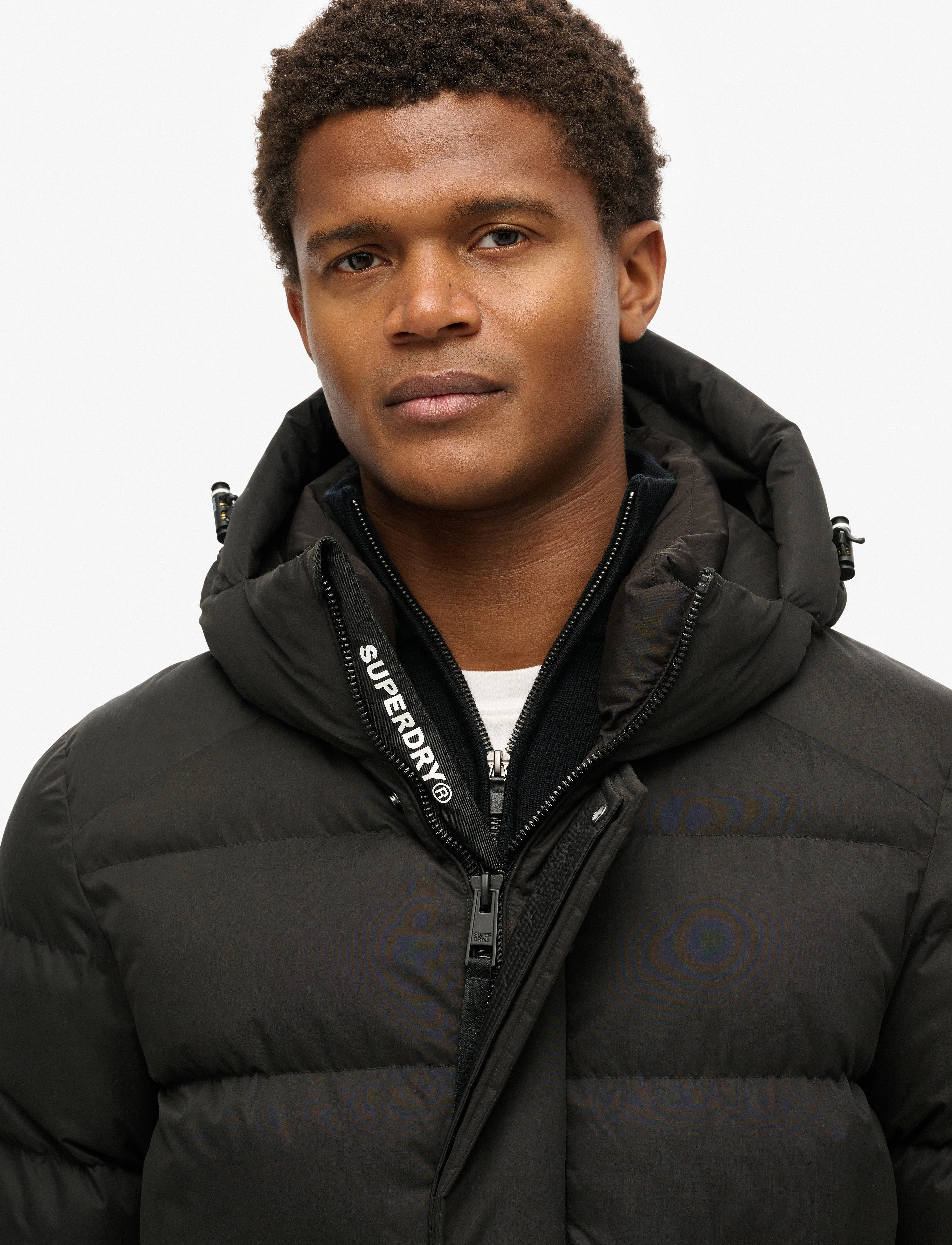 Superdry Sport - HOODED MICROFIBRE SPORT PUFFER - black - 3