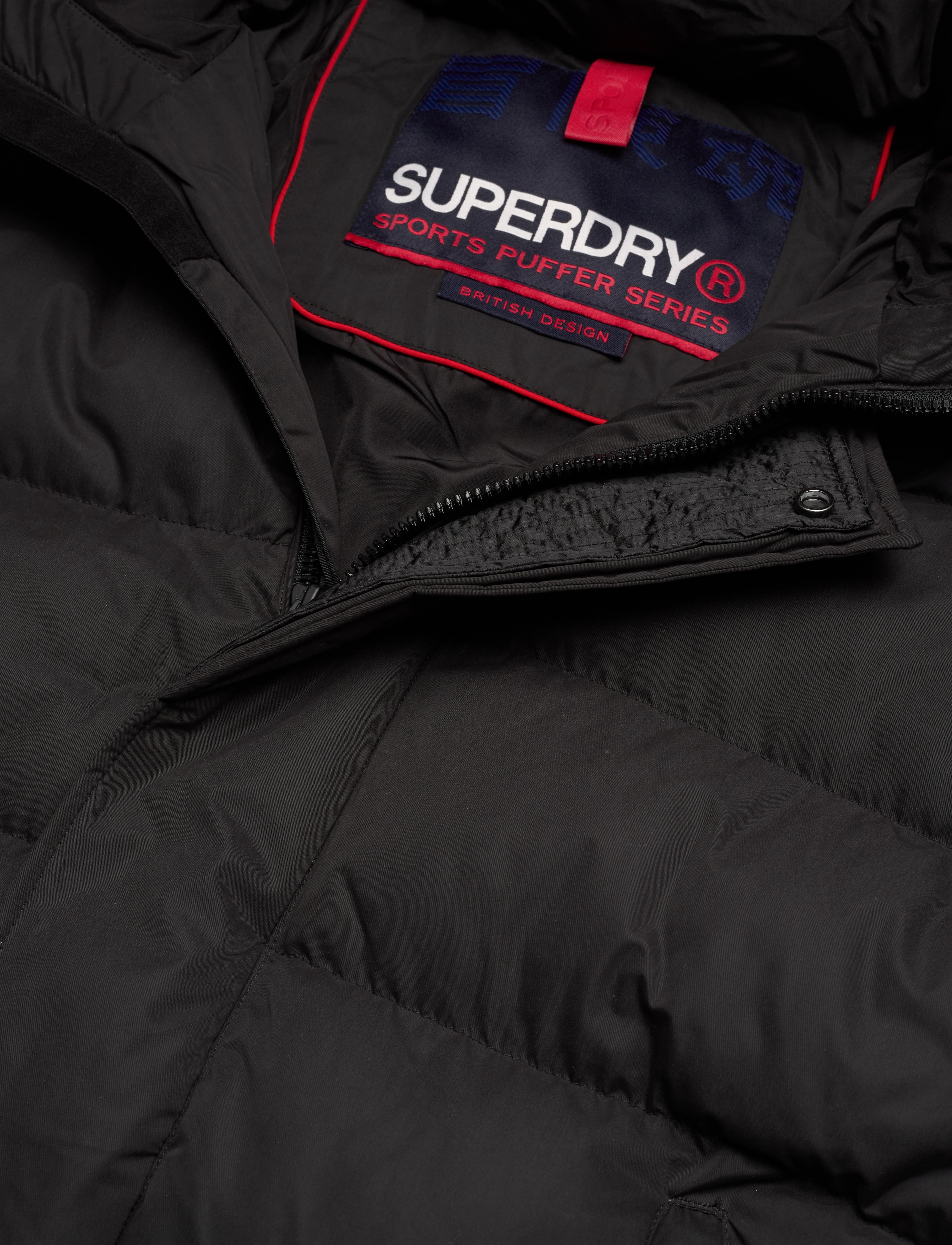 Superdry Sport - HOODED MICROFIBRE SPORT PUFFER - black - 5