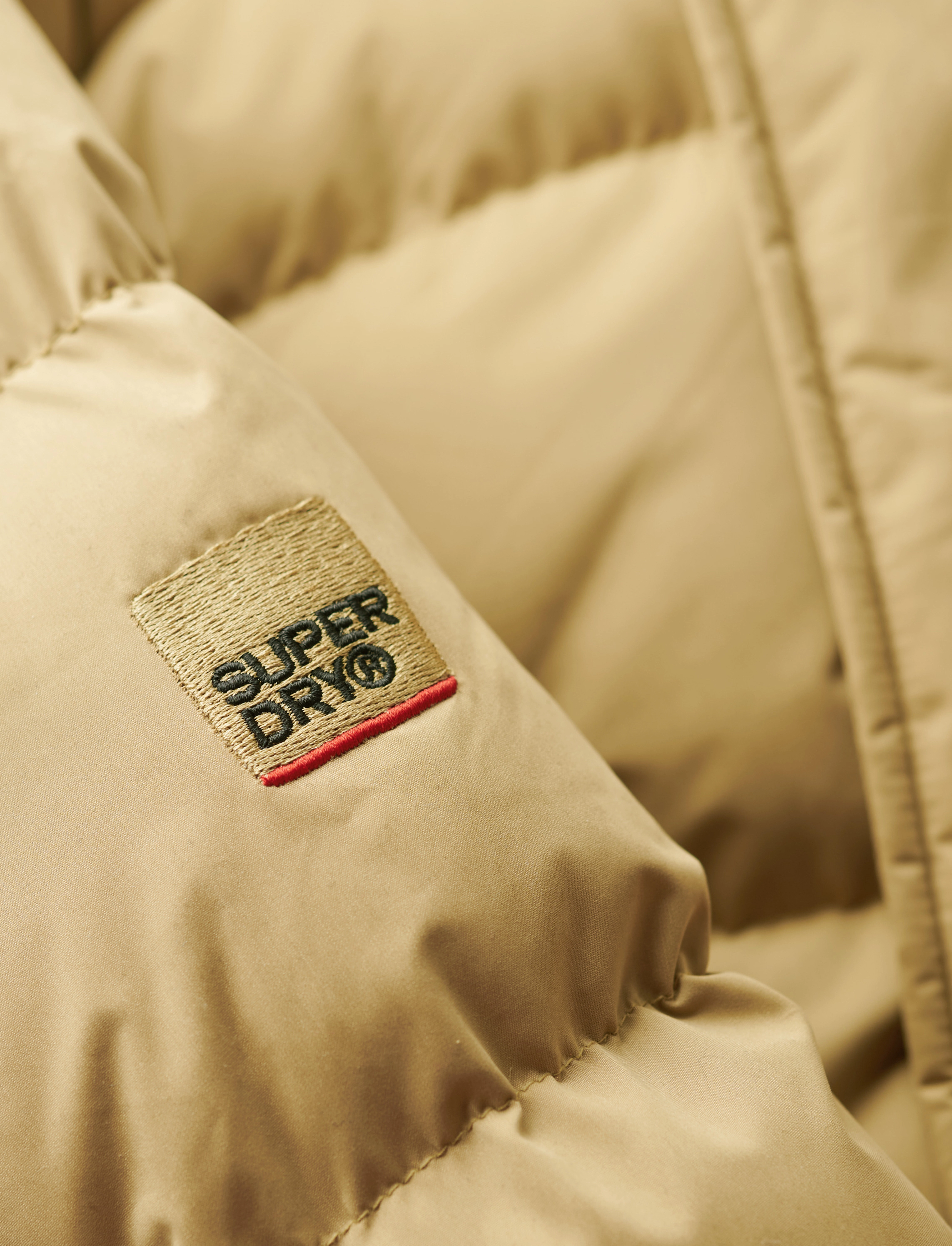 Superdry Sport - HOODED MICROFIBRE SPORT PUFFER - rock stone - 4