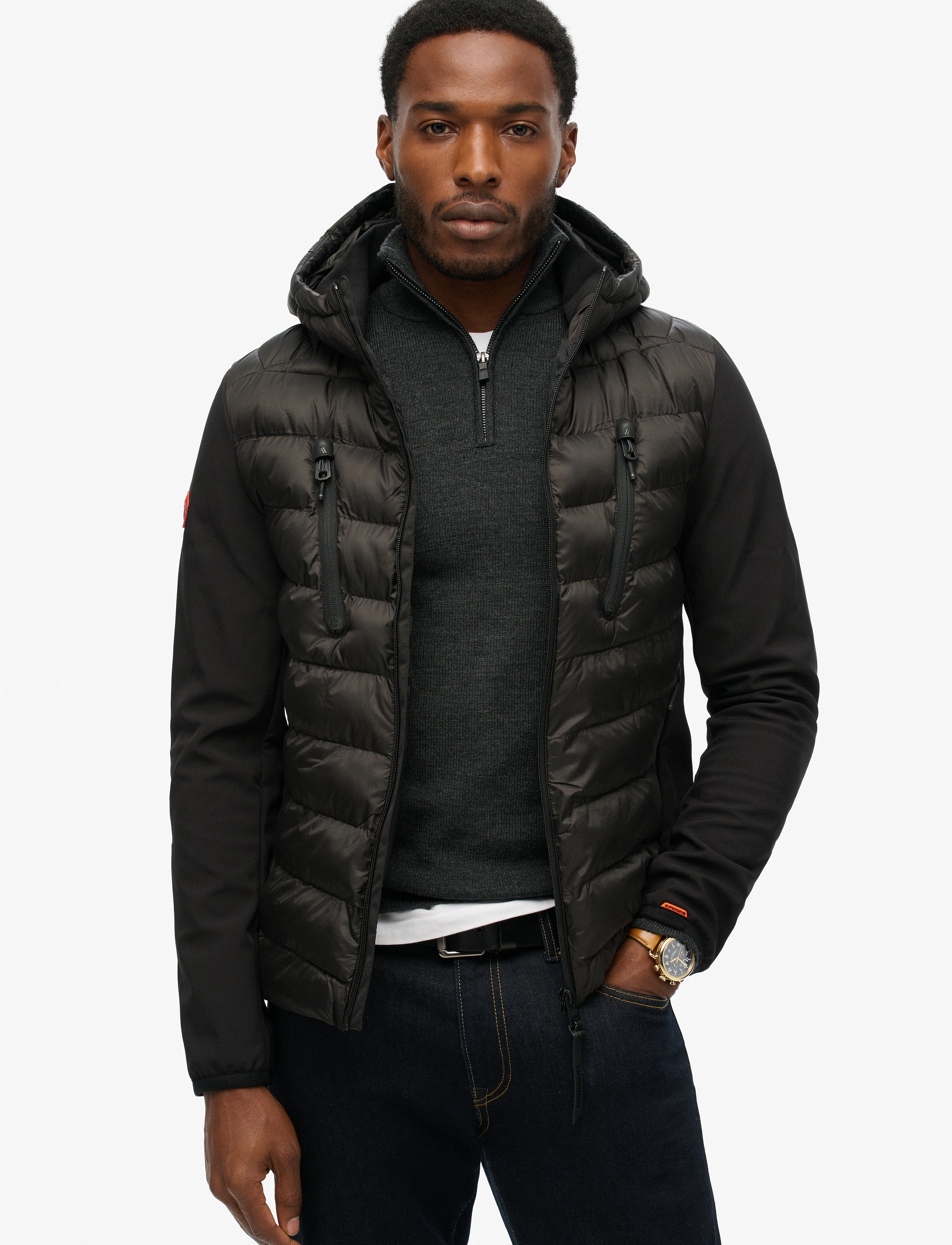 Superdry Sport - HOODED STORM SOFTSHELL JKT - black - 2