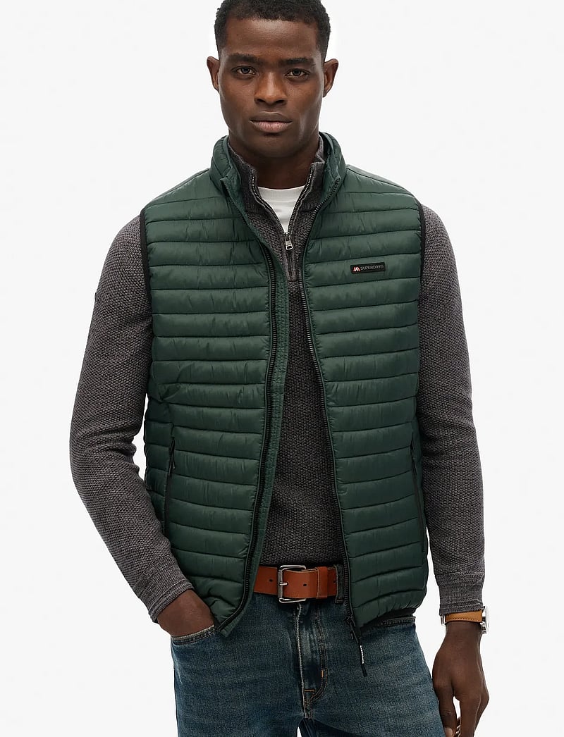 Superdry Sport - FUJI LITE PADDED GILET - västar - eagle green - 0