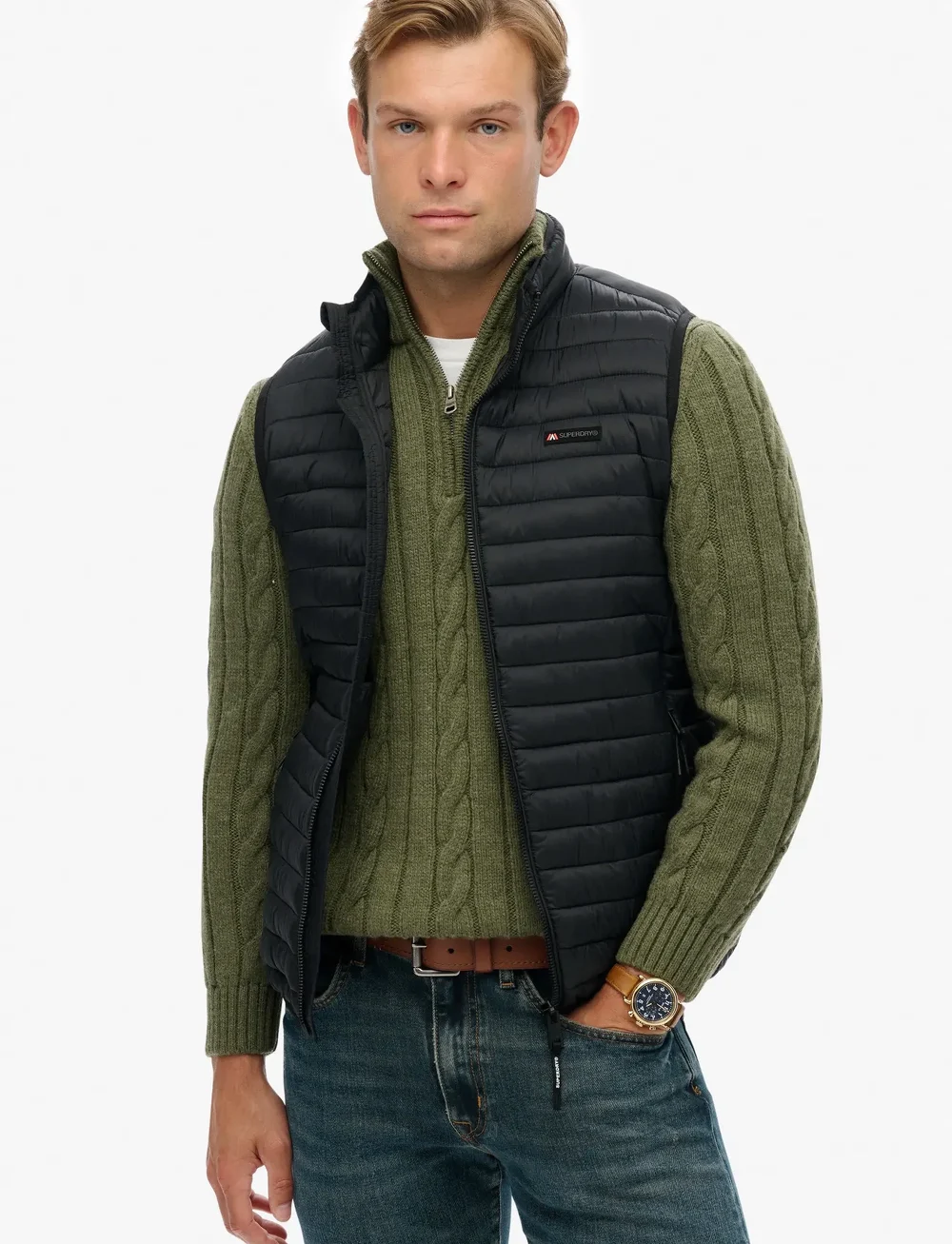 Superdry Sport - FUJI LITE PADDED GILET - westen - jet black - 0