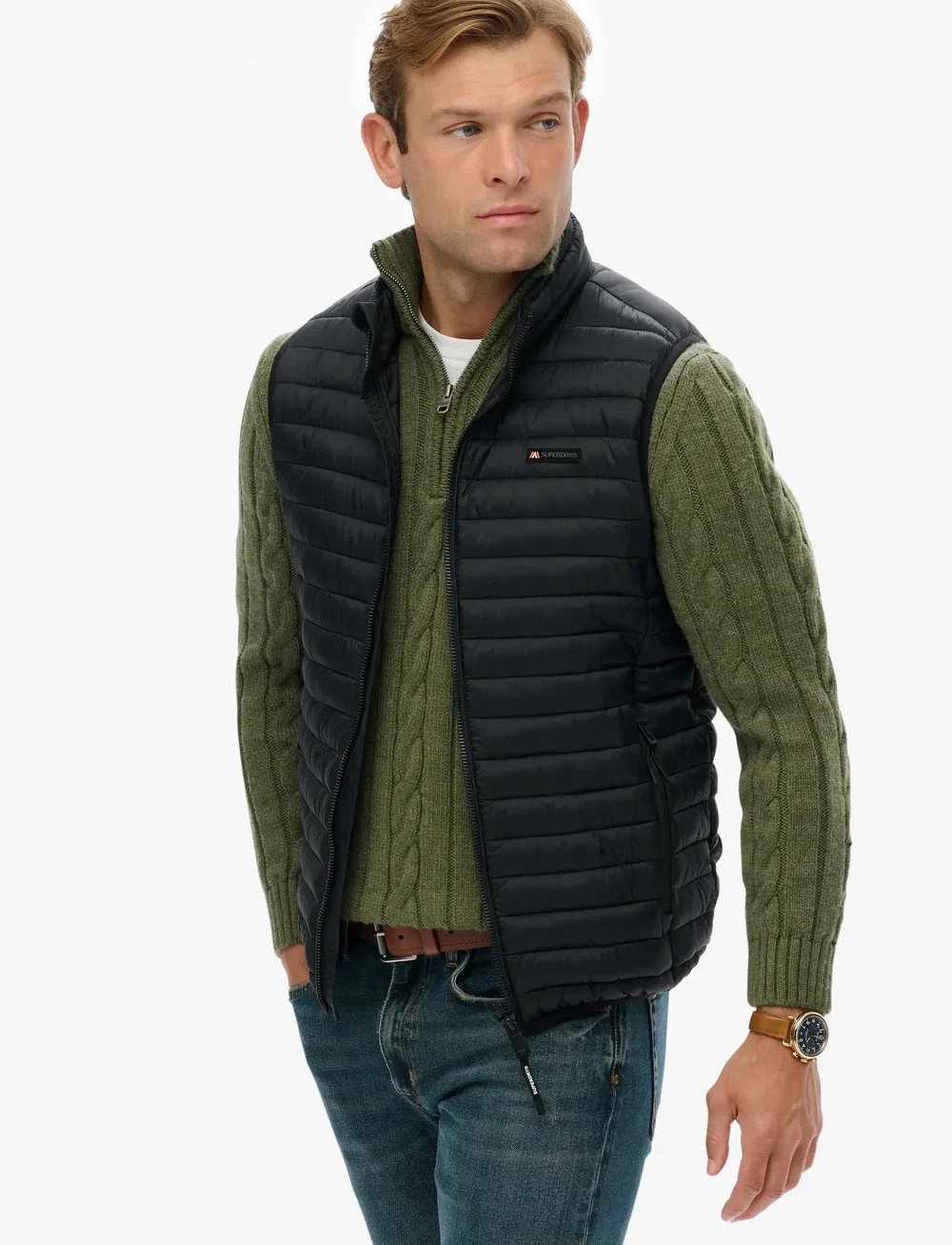 Superdry Sport - FUJI LITE PADDED GILET - westen - jet black - 5