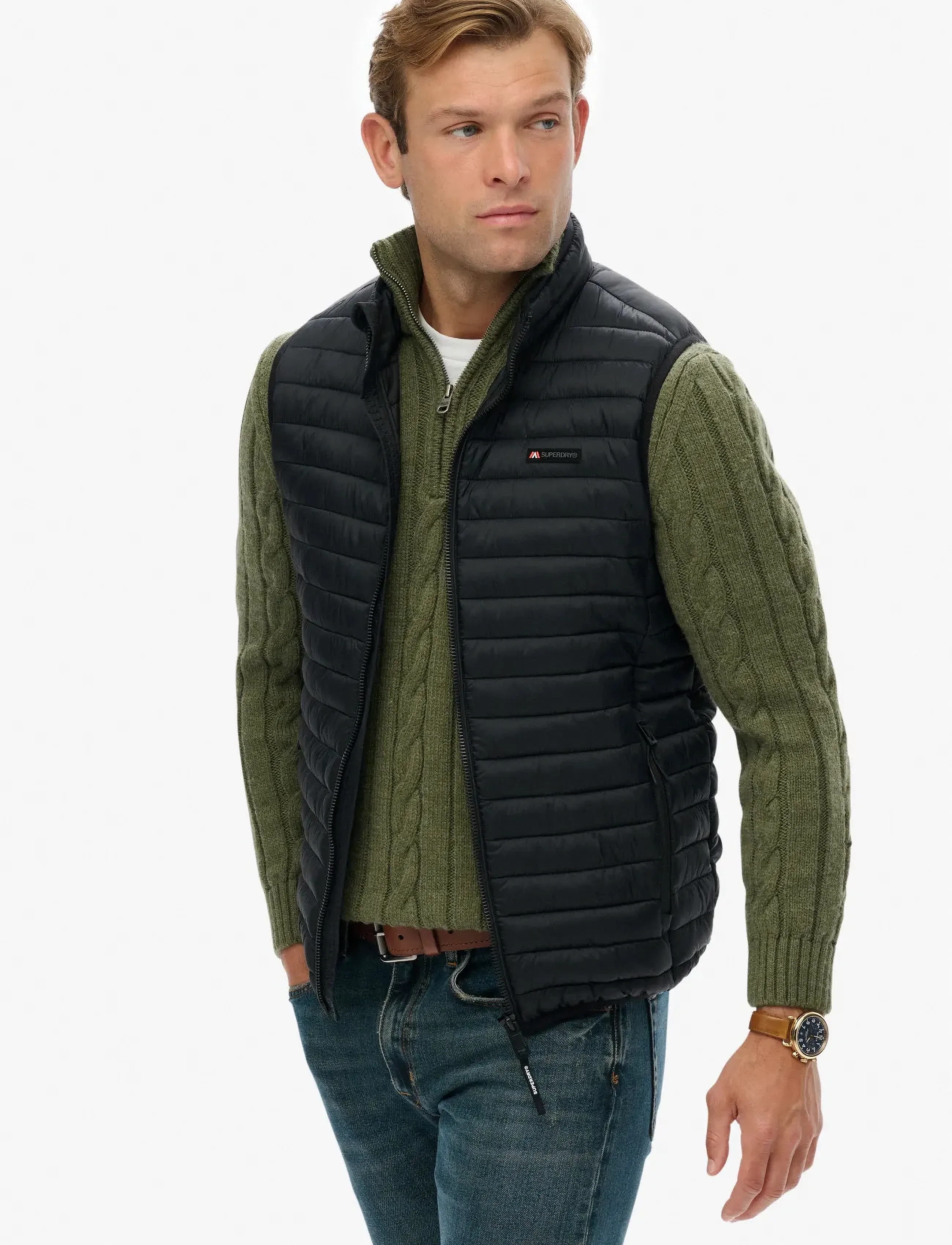 Superdry Sport - FUJI LITE PADDED GILET - jet black - 5