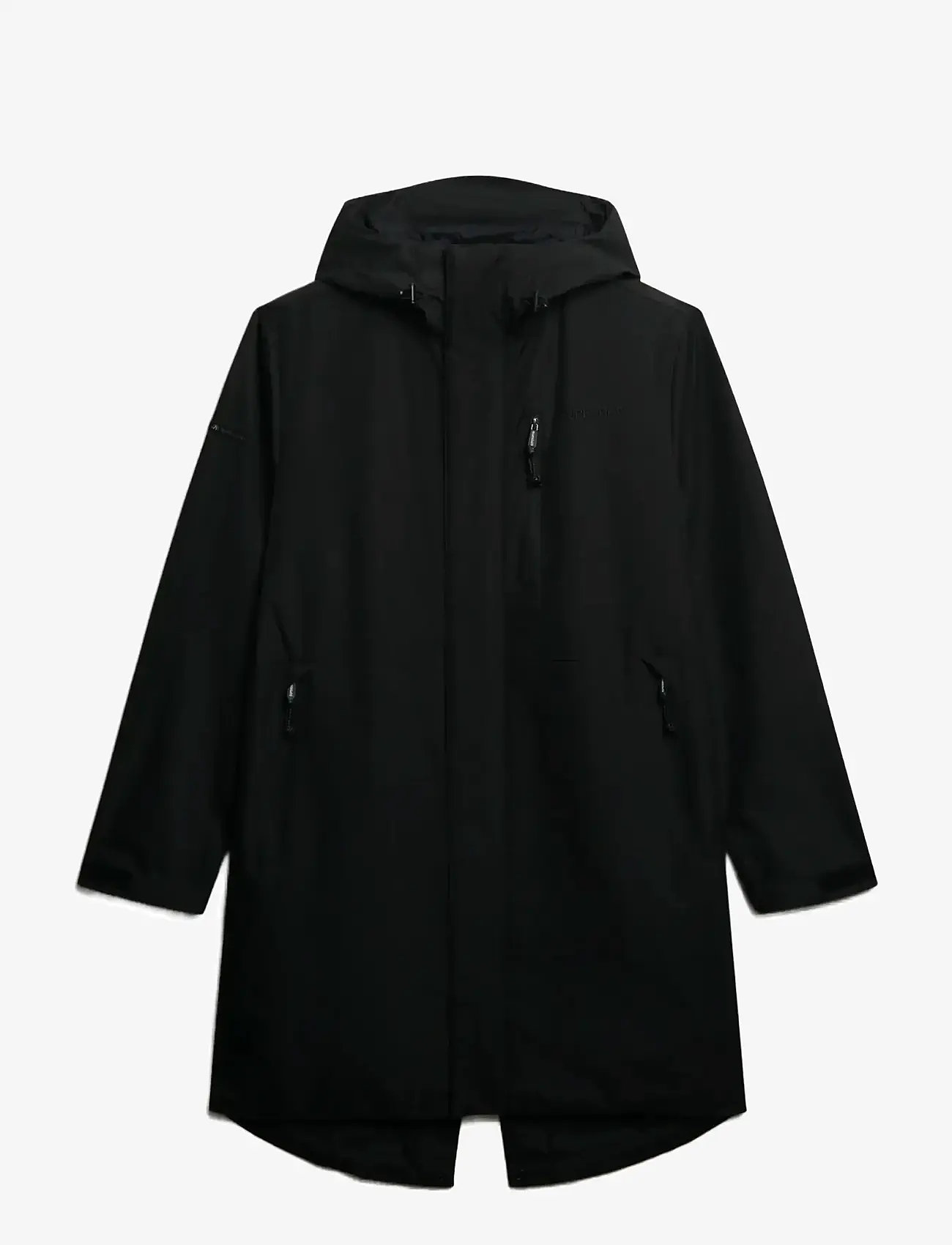 Superdry Sport - HOODED TECH FISHTAIL PARKA - friluftsjackor - black - 1