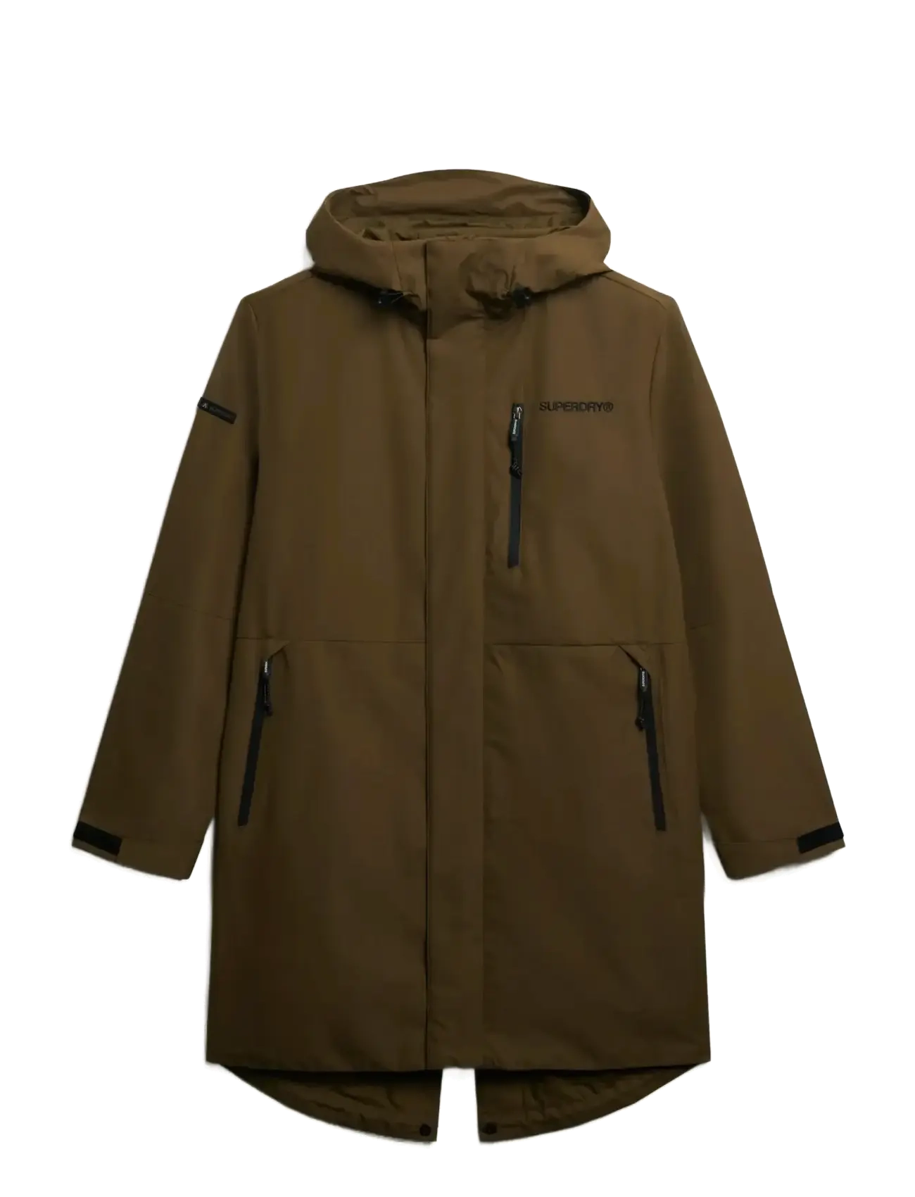SUPERDRY SPORT Hooded Tech Fishtail Parka Braun - L - Herren