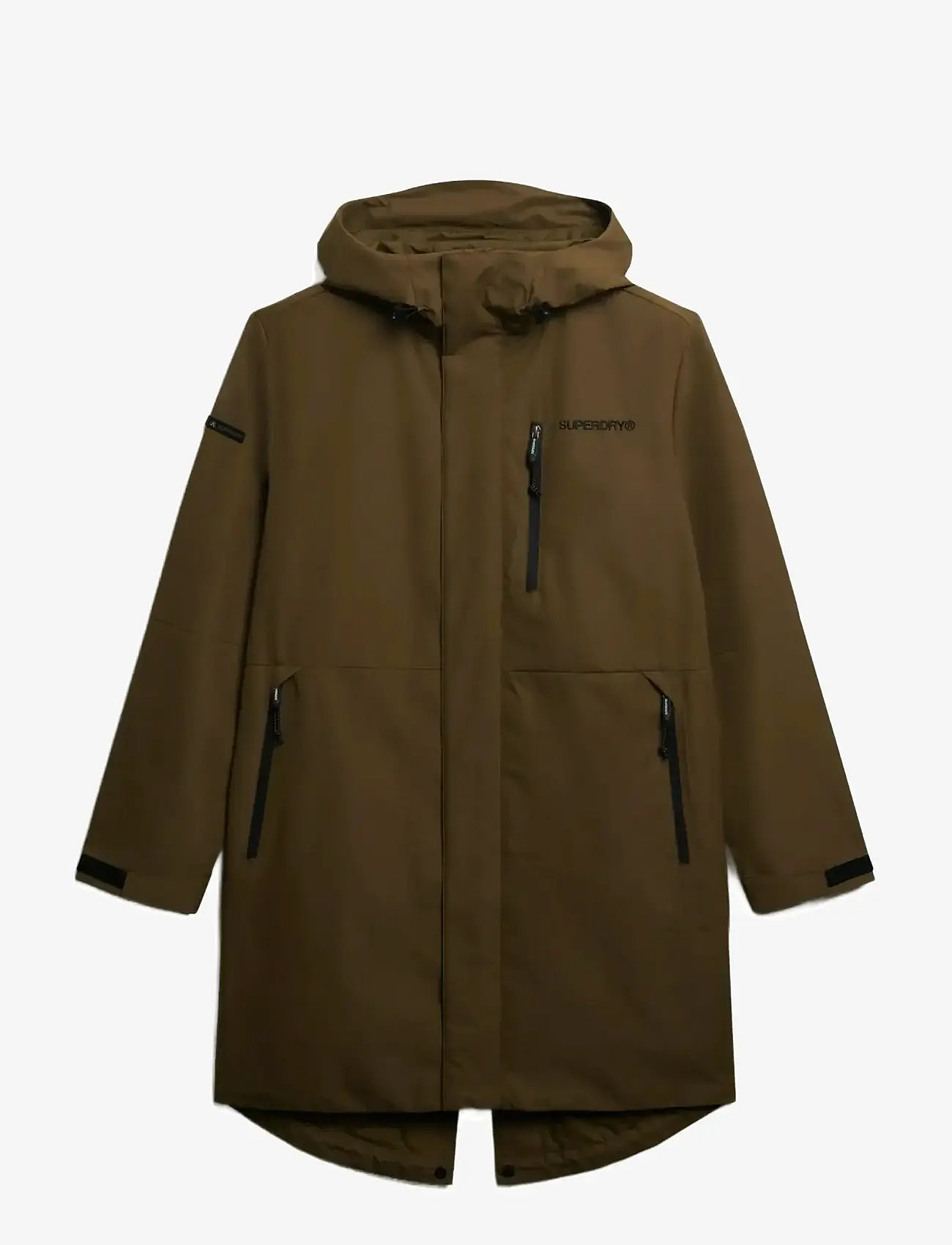 Superdry Sport - HOODED TECH FISHTAIL PARKA - friluftsjakker - dark olive - 1