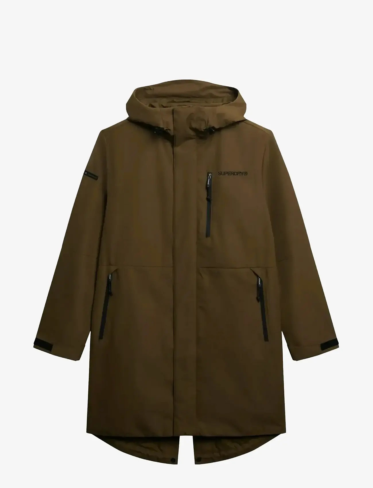 Superdry Sport - HOODED TECH FISHTAIL PARKA - friluftsjakker - dark olive - 3