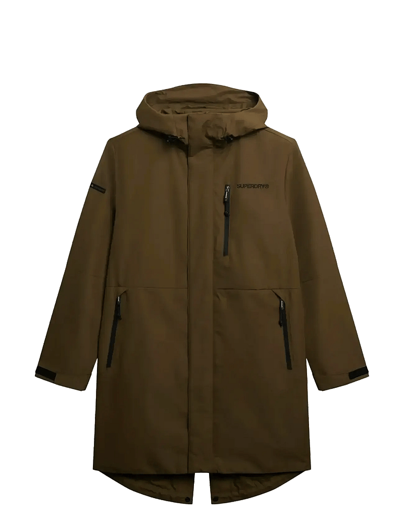 Superdry Sport - HOODED TECH FISHTAIL PARKA - friluftsjakker - dark olive - 3