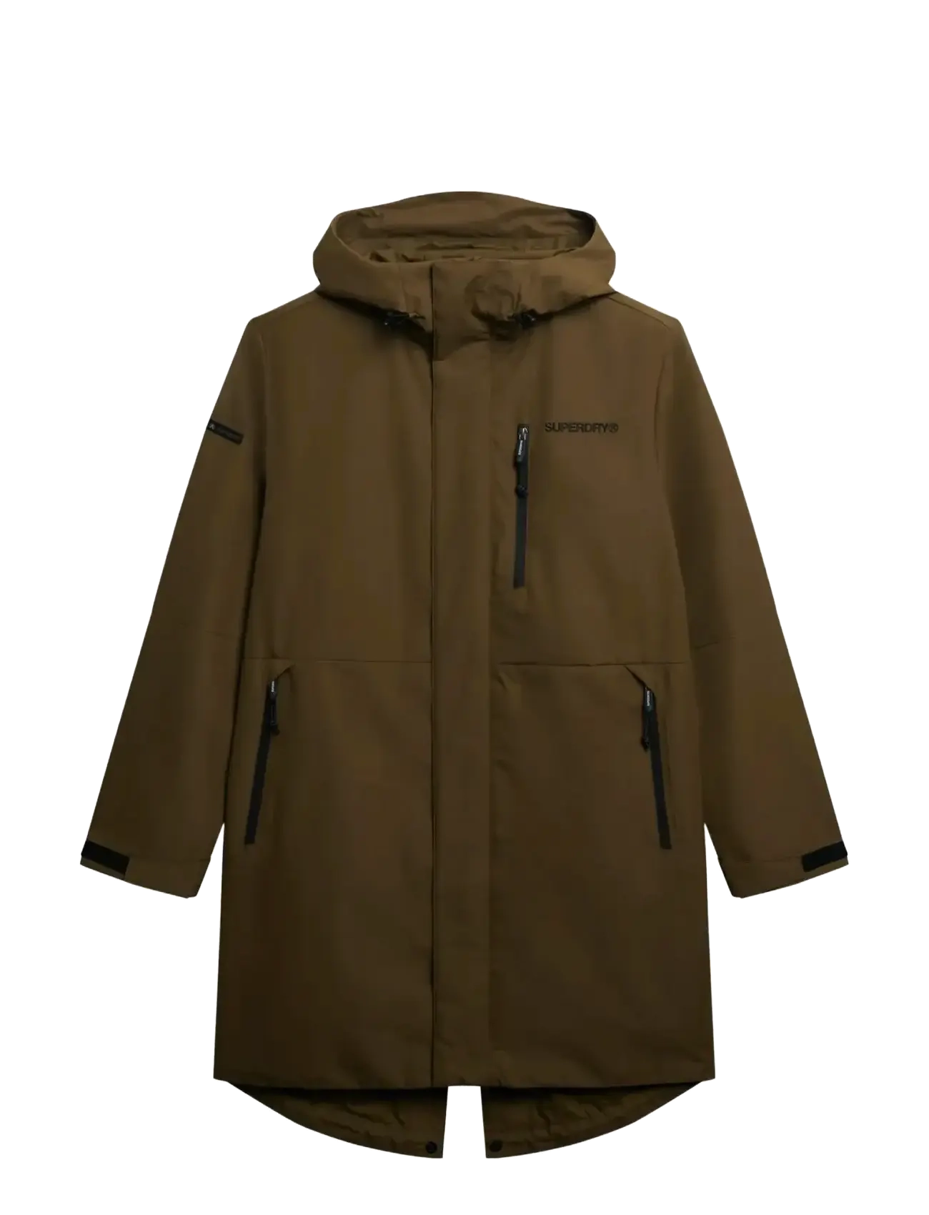 Superdry Sport - HOODED TECH FISHTAIL PARKA - friluftsjakker - dark olive - 3