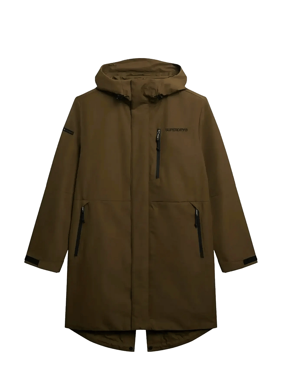 Superdry Sport - HOODED TECH FISHTAIL PARKA - friluftsjakker - dark olive - 3