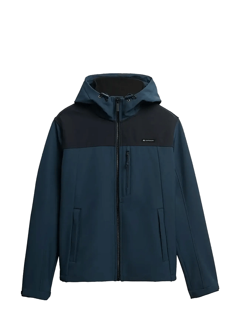 Superdry Sport - HOODED SOFTSHELL TECH TREKKER - outdoor jacken - flex navy - 1