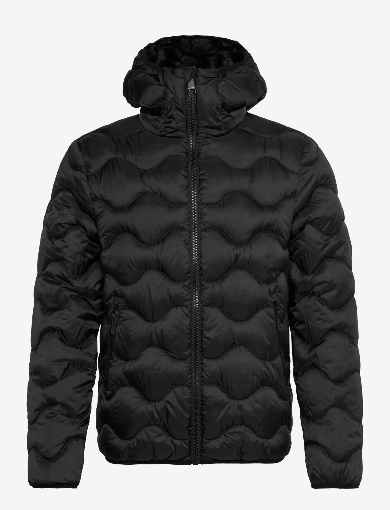 Superdry Sport - HOODED QUILTED WAVE PADDED JKT - vinterjackor - jet black - 1