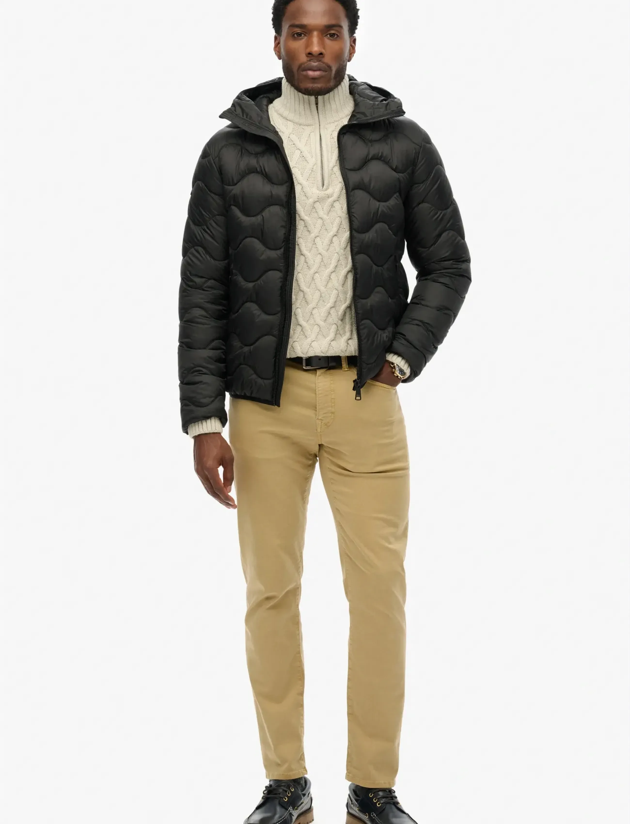 Superdry Sport Hooded Quilted Wave Padded Jkt dunjackor herr – bild 7