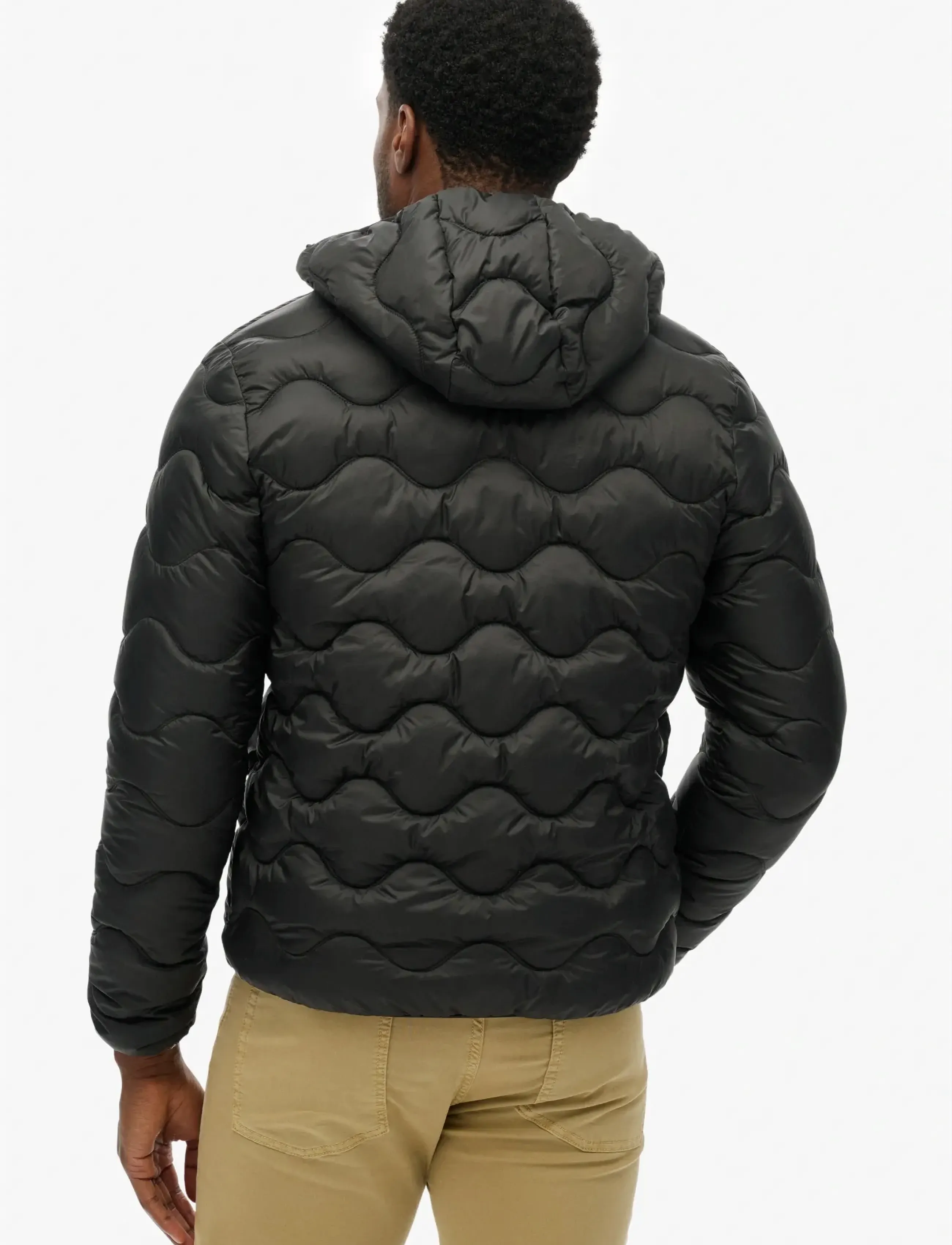 Superdry Sport Hooded Quilted Wave Padded Jkt dunjackor herr – bild 8