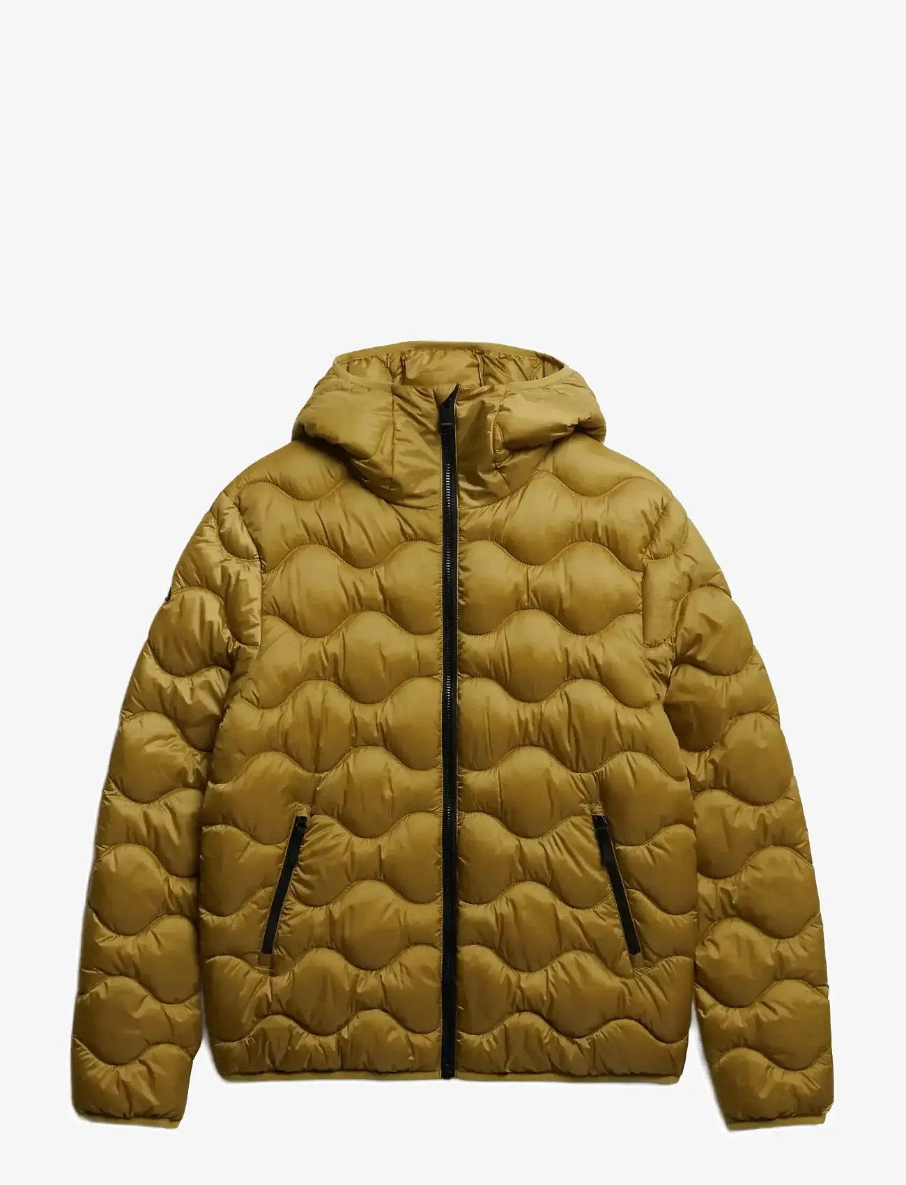 Superdry Sport - HOODED QUILTED WAVE PADDED JKT - vinterjackor - willow green - 1