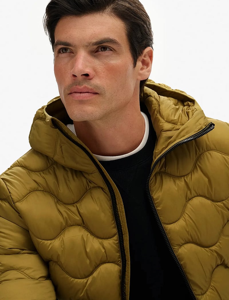 Superdry Sport - HOODED QUILTED WAVE PADDED JKT - vinterjackor - willow green - 4