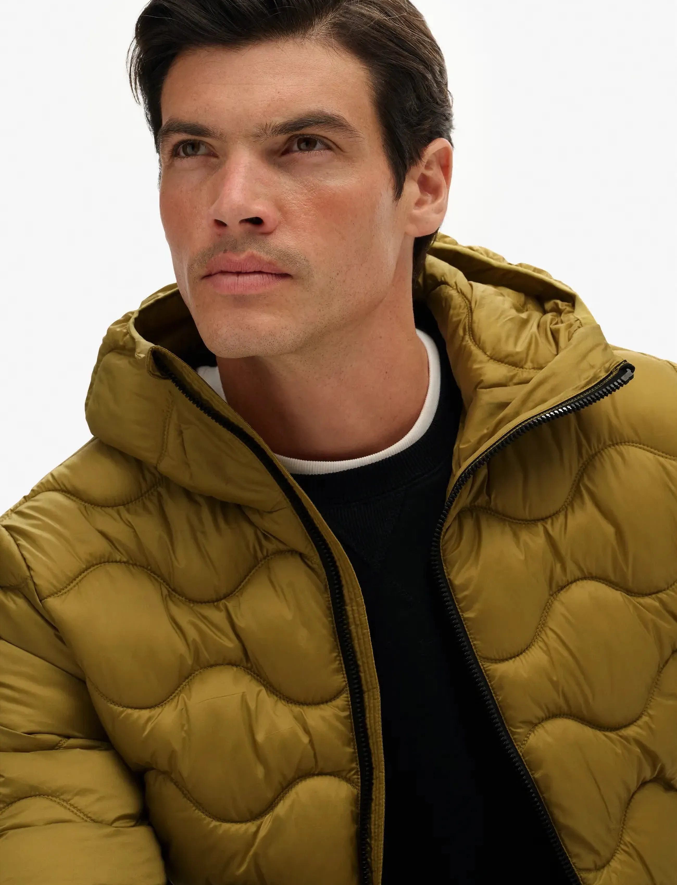 Superdry Sport - HOODED QUILTED WAVE PADDED JKT - dúnjakkar - willow green - 4