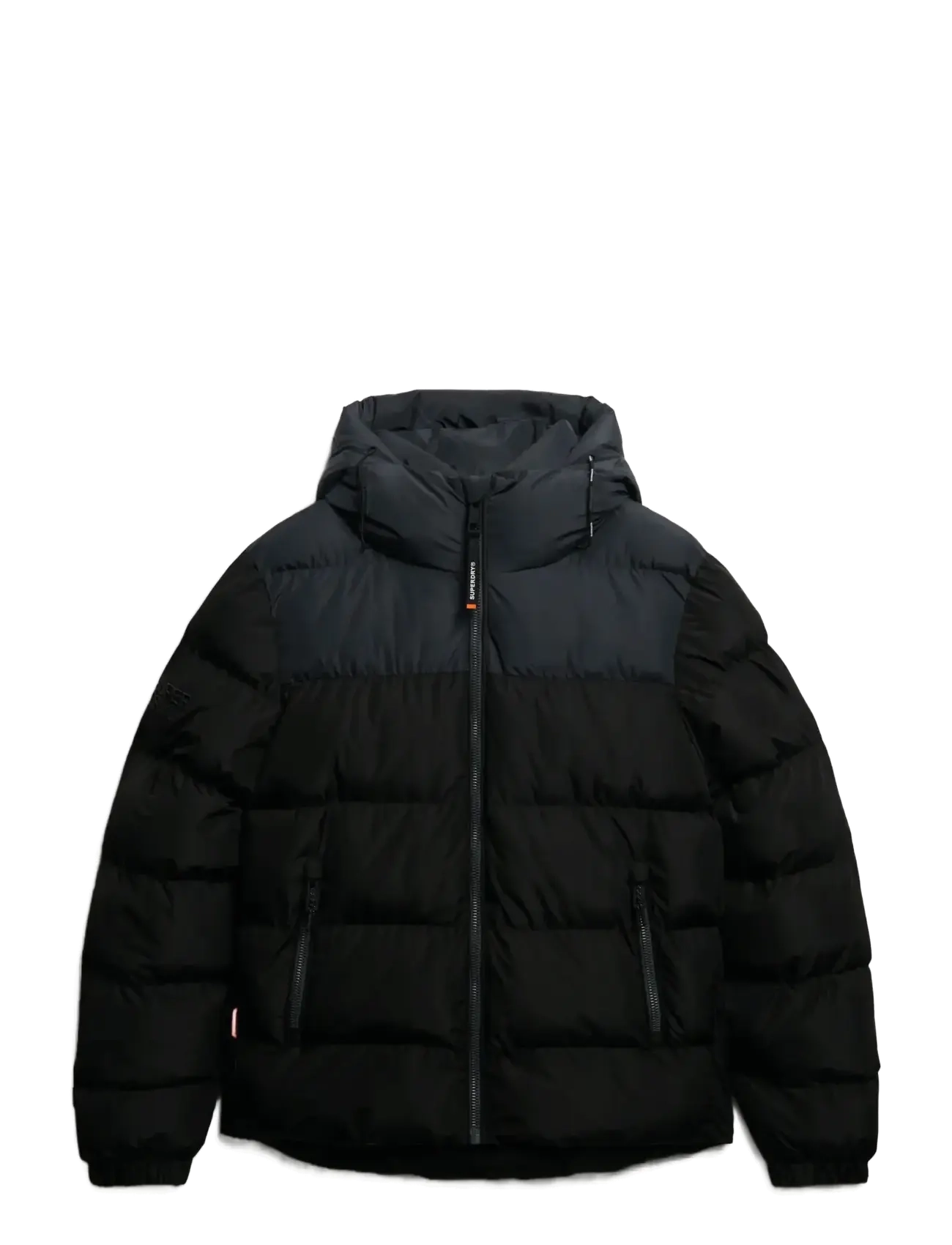 Superdry Sport COLOURBLOCK HOODED PUFFER JKT - Kleidung - BLACK/EBONY / black