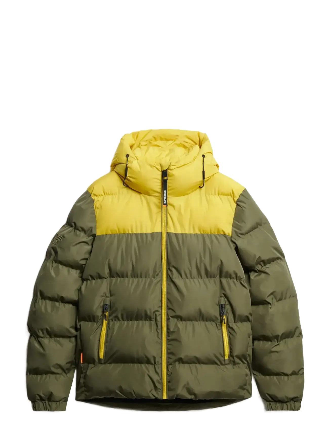 Superdry Sport COLOURBLOCK HOODED PUFFER JKT - Jacken - SHOOTING OLIVE / multi