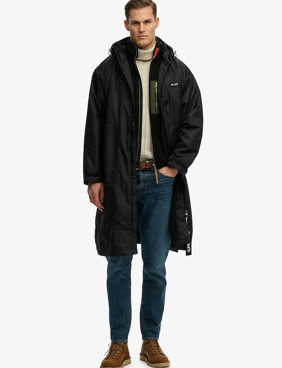 Superdry Sport - SUPERDRY ROBE - parkas - black/black - 0