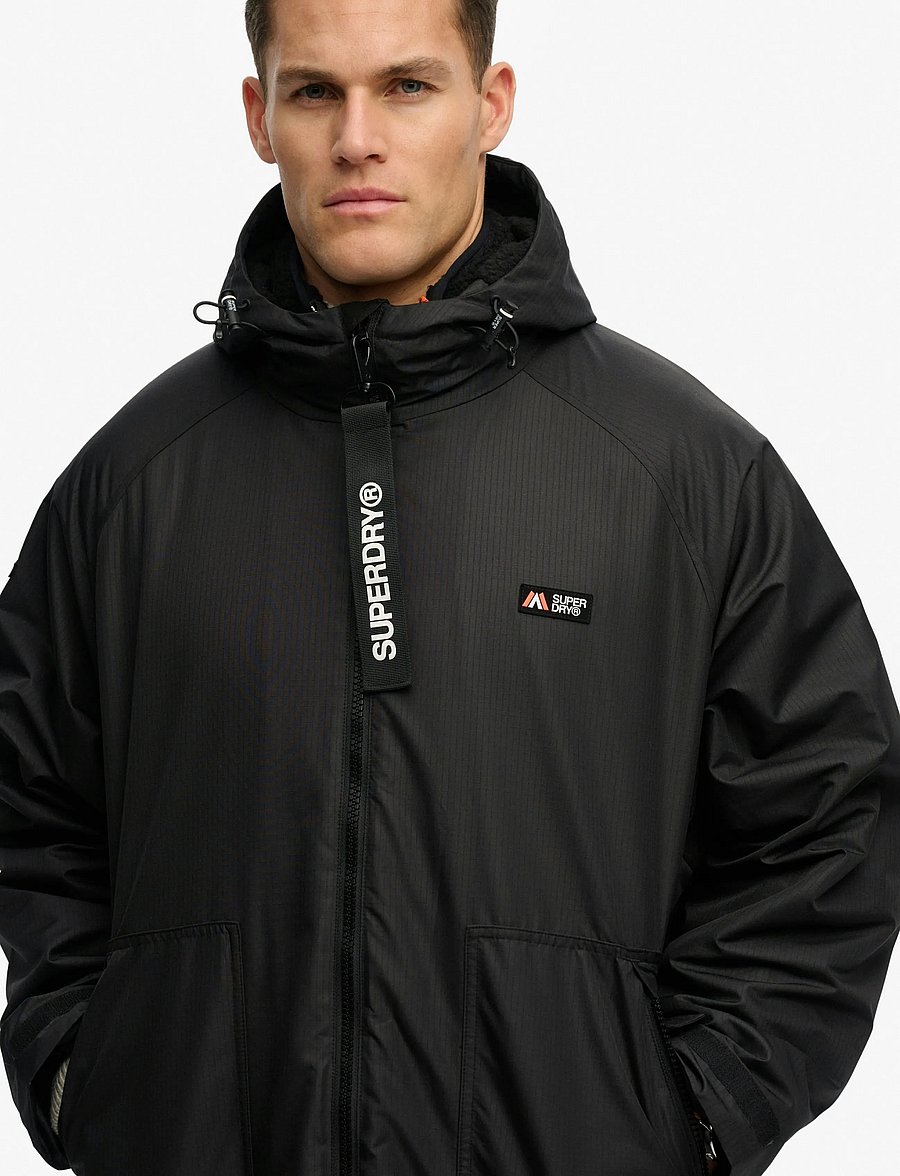 Superdry Sport - SUPERDRY ROBE - parkas - black/black - 3