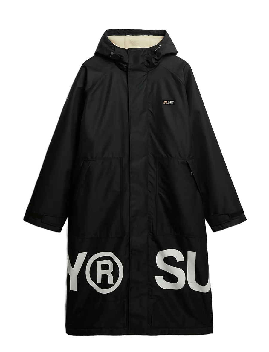 Superdry Sport - SUPERDRY ROBE - black/white - 1