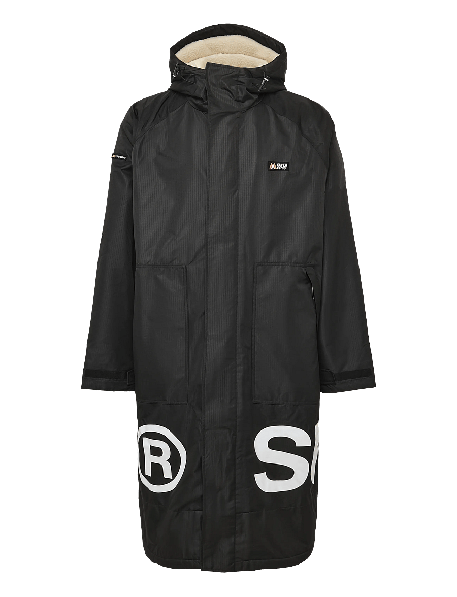 Superdry Sport - SUPERDRY ROBE - parkas - black/white - 1
