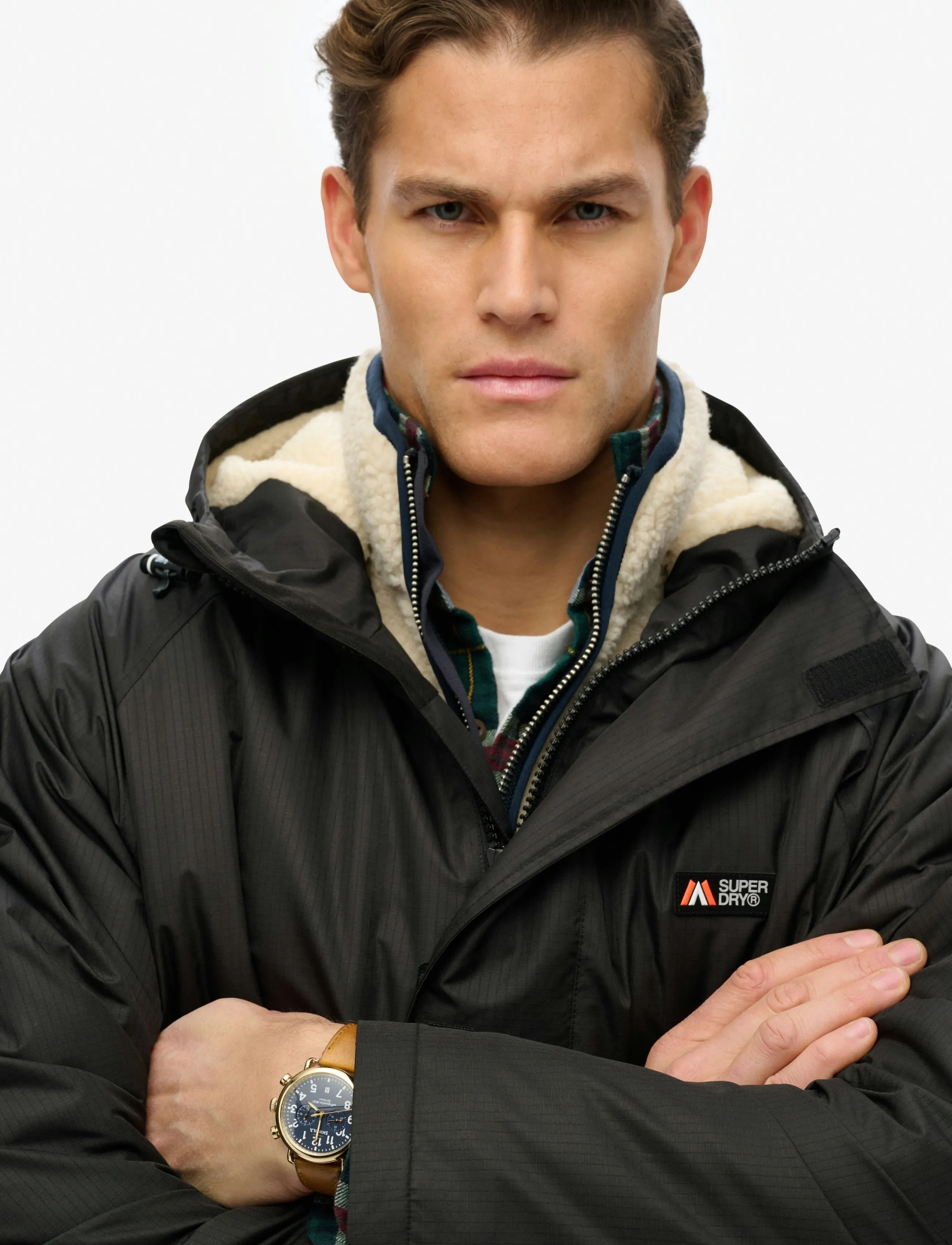 Superdry Sport - SUPERDRY ROBE - black/white - 3