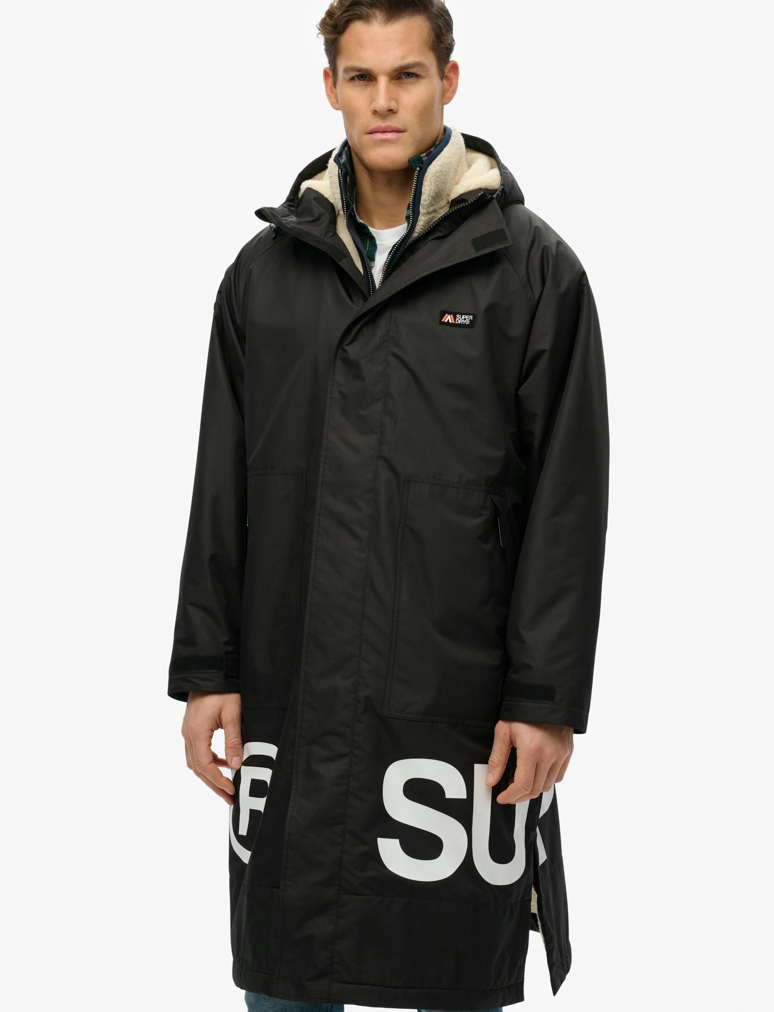 Superdry Sport - SUPERDRY ROBE - black/white - 4