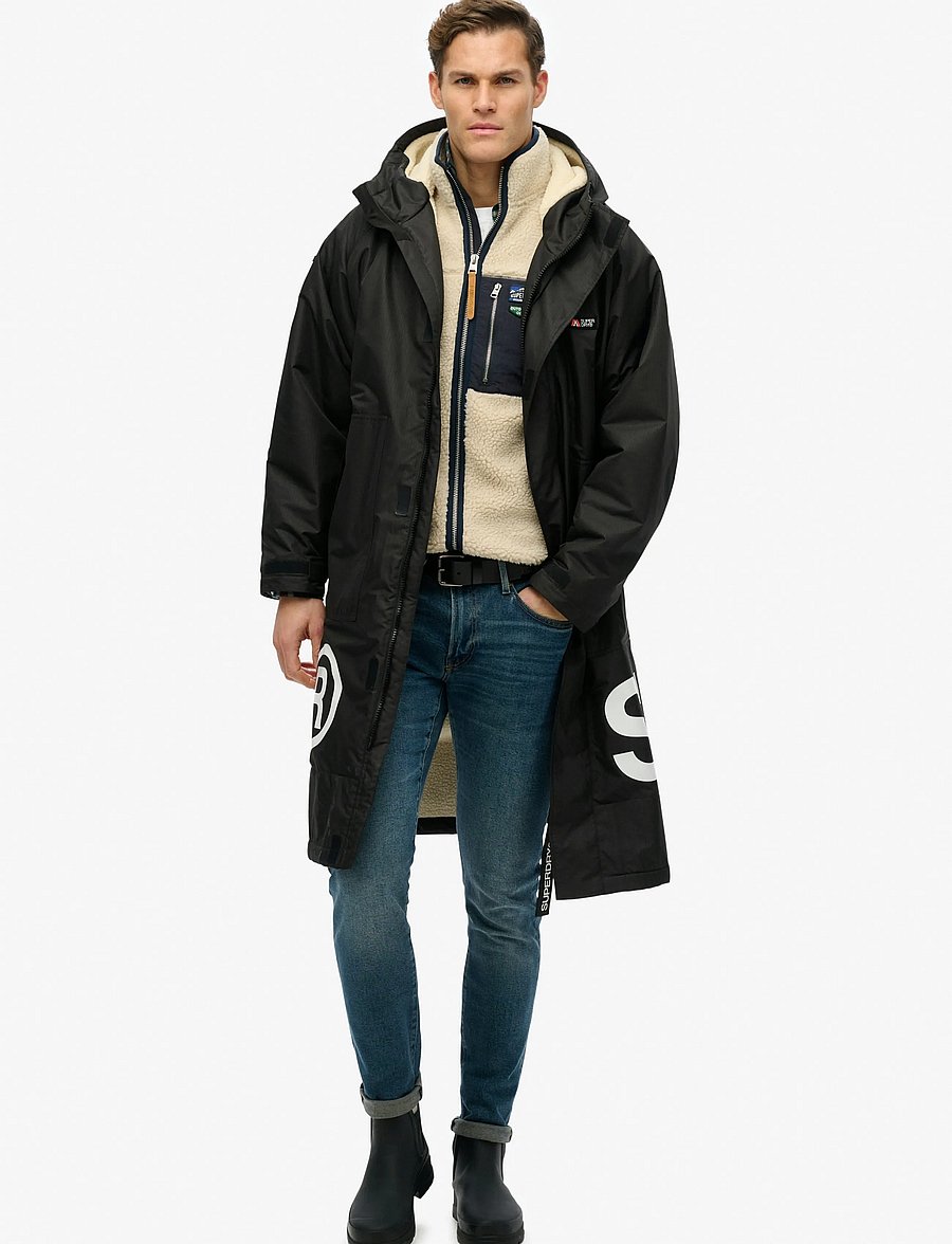 Superdry Sport - SUPERDRY ROBE - black/white - 5