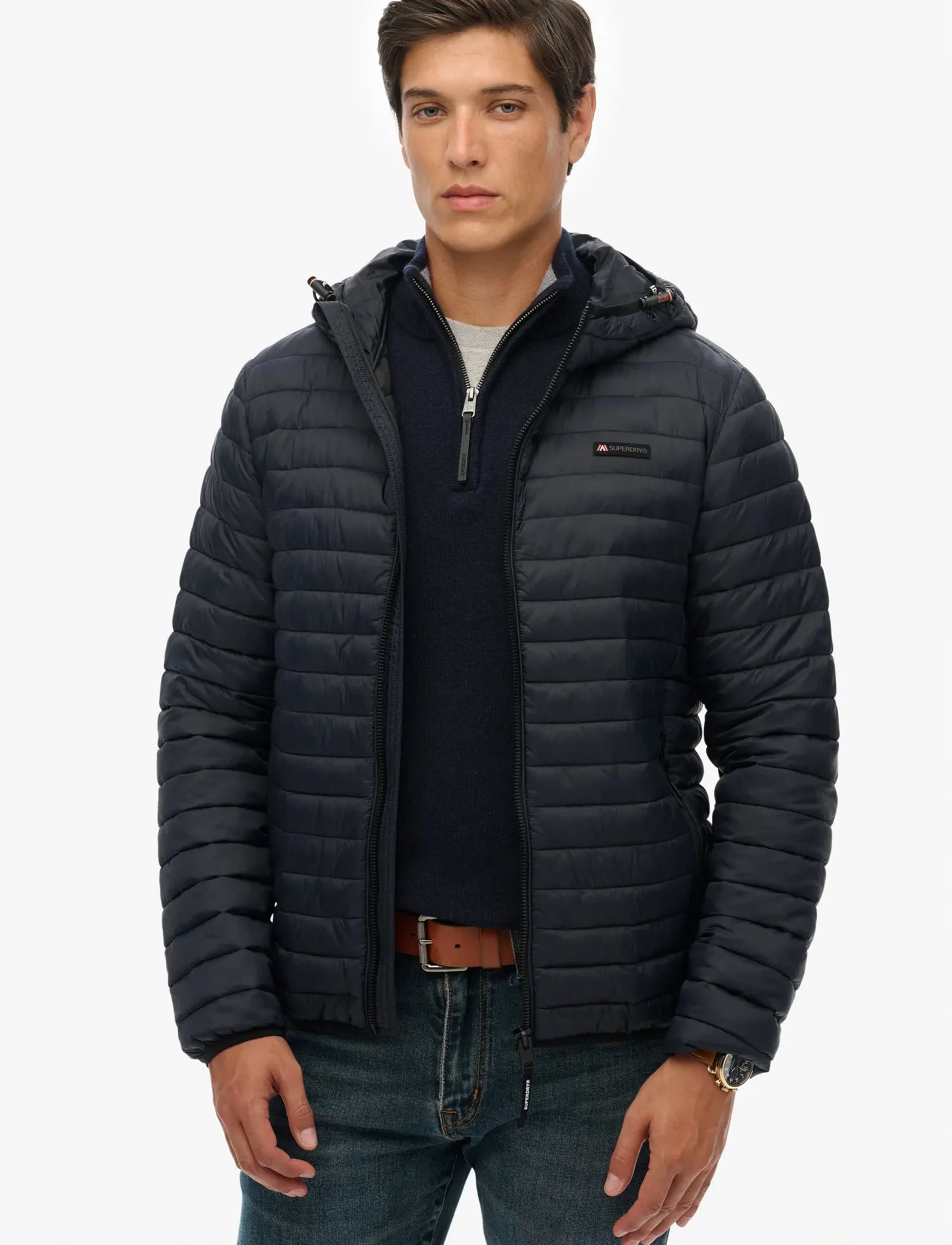 Superdry Sport - HOODED FUJI LITE JACKET - kurtki wiosenne - eclipse navy - 0