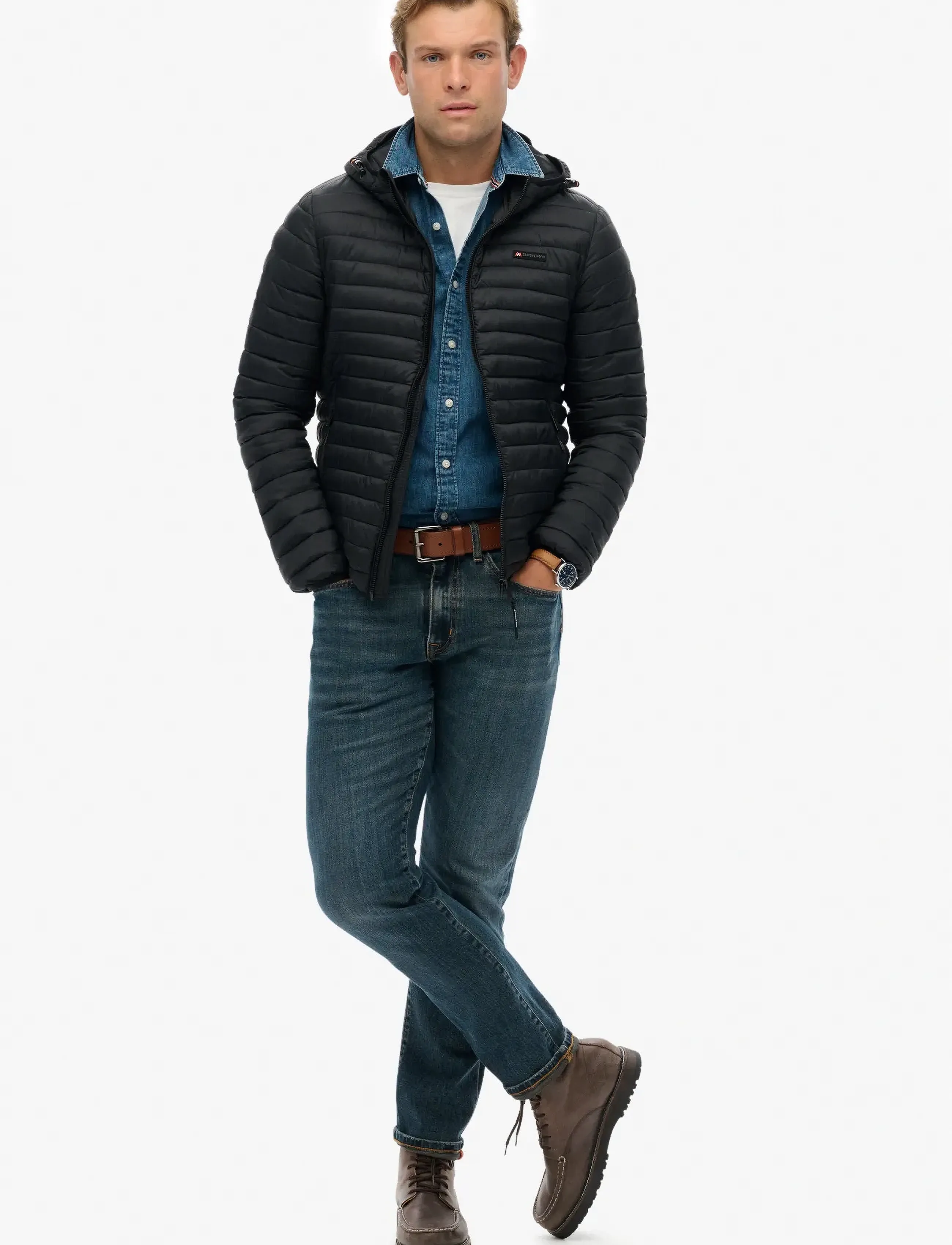 Superdry Sport - HOODED FUJI LITE JACKET - frühlingsjacken - jet black - 5