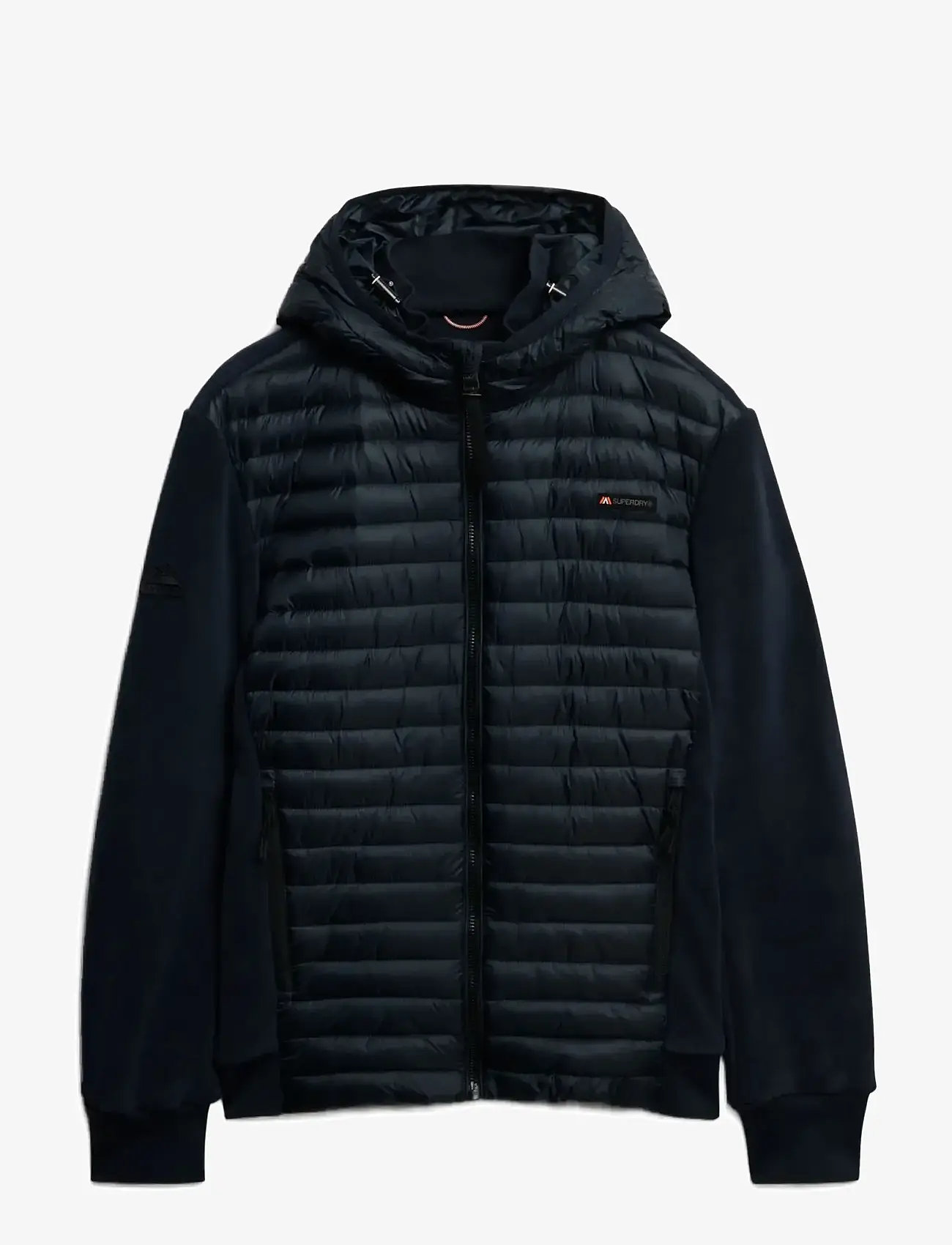 Superdry Sport - HOOD STORM FLEECE HYBRID JKT - herbstjacken - eclipse navy - 1