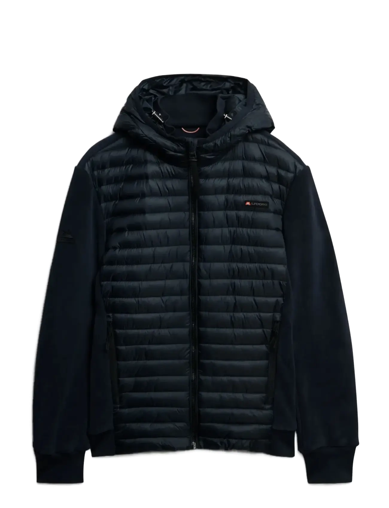 Superdry Sport HOOD STORM FLEECE HYBRID JKT - Vaatteet - ECLIPSE NAVY / navy