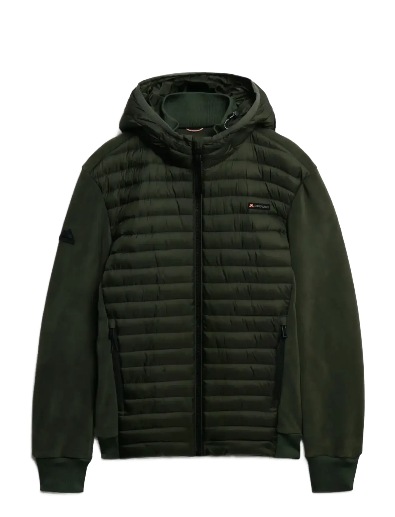 Superdry Sport HOOD STORM FLEECE HYBRID JKT - Jackor & rockar - IVY GREEN / khaki/green