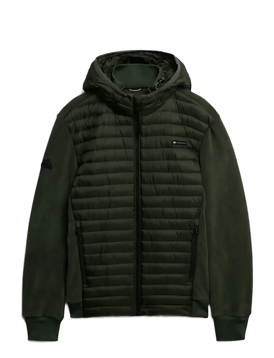 Superdry Sport - HOOD STORM FLEECE HYBRID JKT - vestes de printemps - ivy green - 1