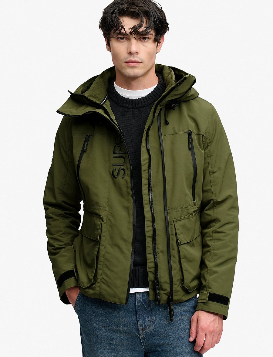 Superdry Sport - HOOD ULTIMATE EMB WINBREAKER - outdoor jacken - trek khaki - 0