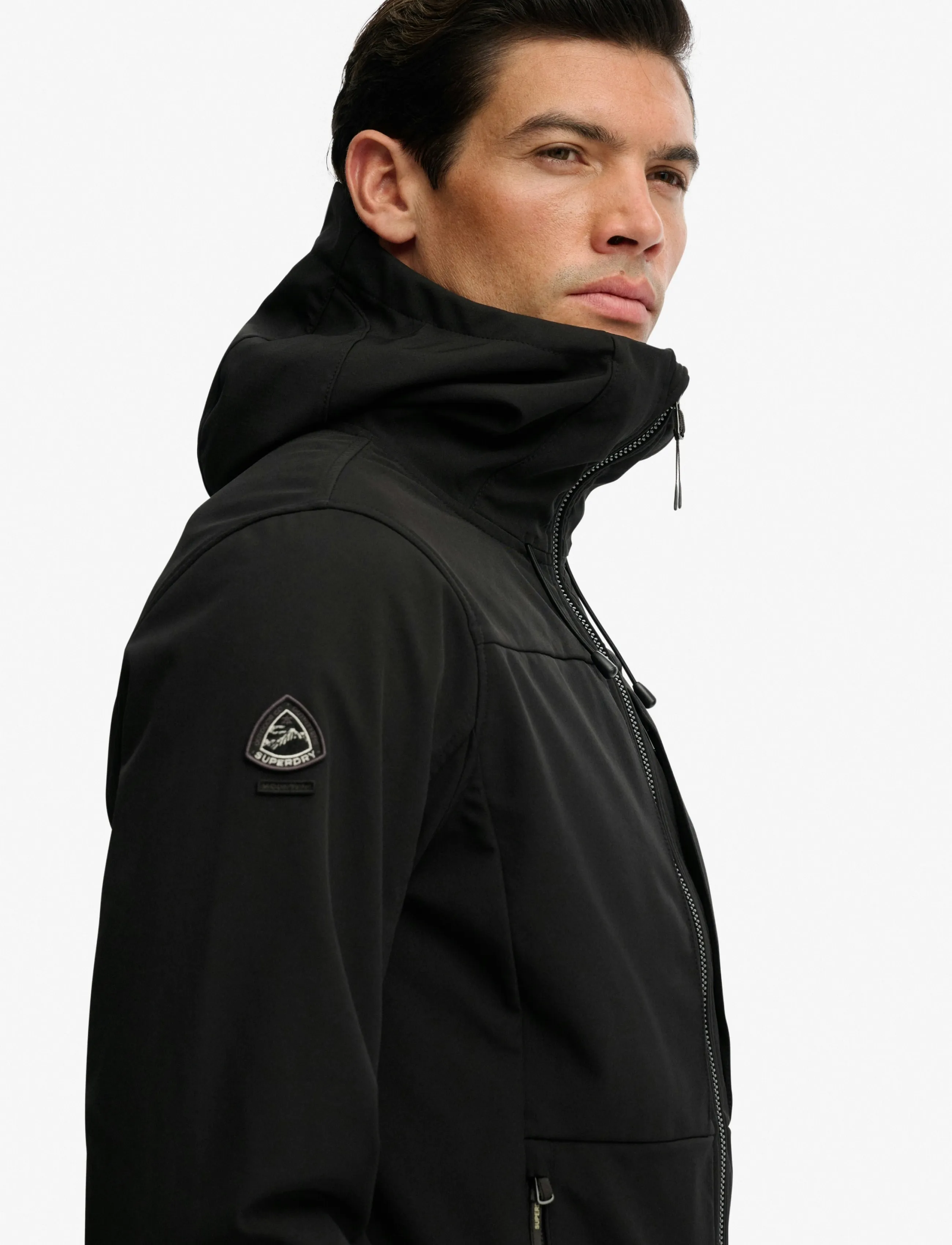 Superdry Sport - HOODED SOFTSHELL TREKKER JKT - outdoor jacken - black - 4