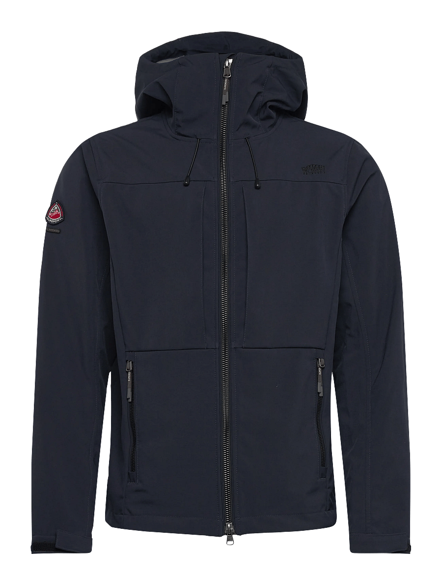 Superdry Sport - HOODED SOFTSHELL TREKKER JKT - outdoor jackets - eclipse navy - 1