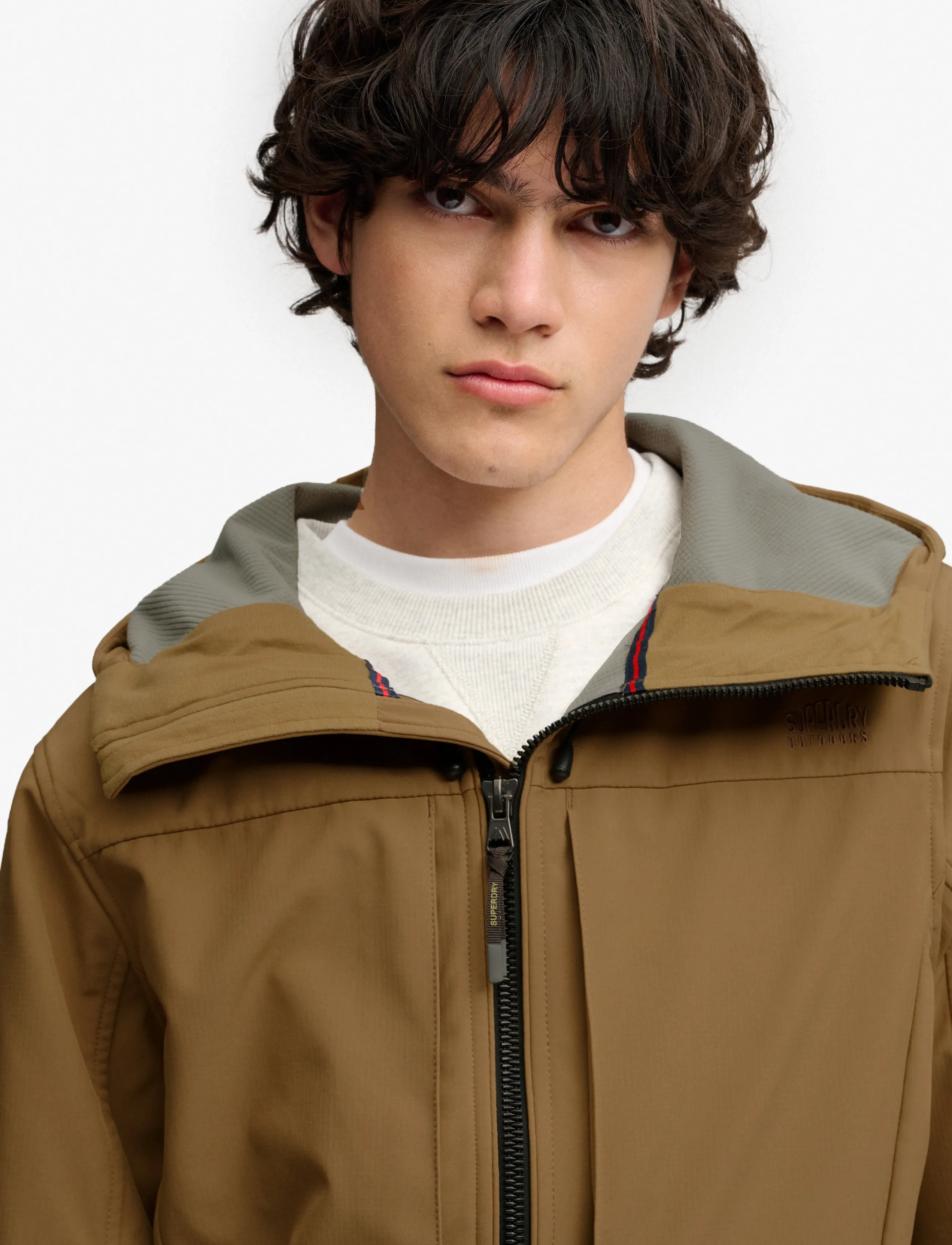 Superdry Sport - HOODED SOFTSHELL TREKKER JKT - leichte jacken - peak sands beige - 3
