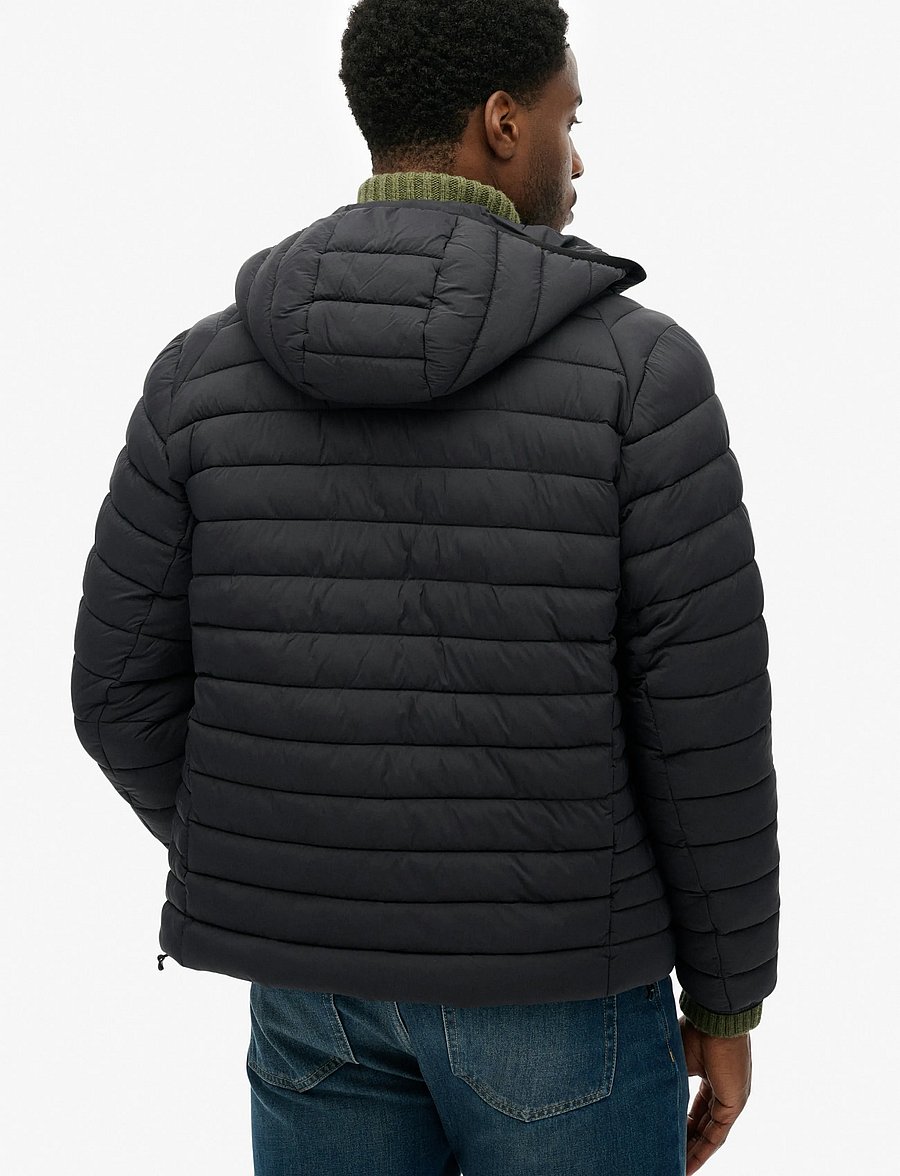 Superdry Sport - HOODED FUJI LITE JACKET - down jackets - black - 2