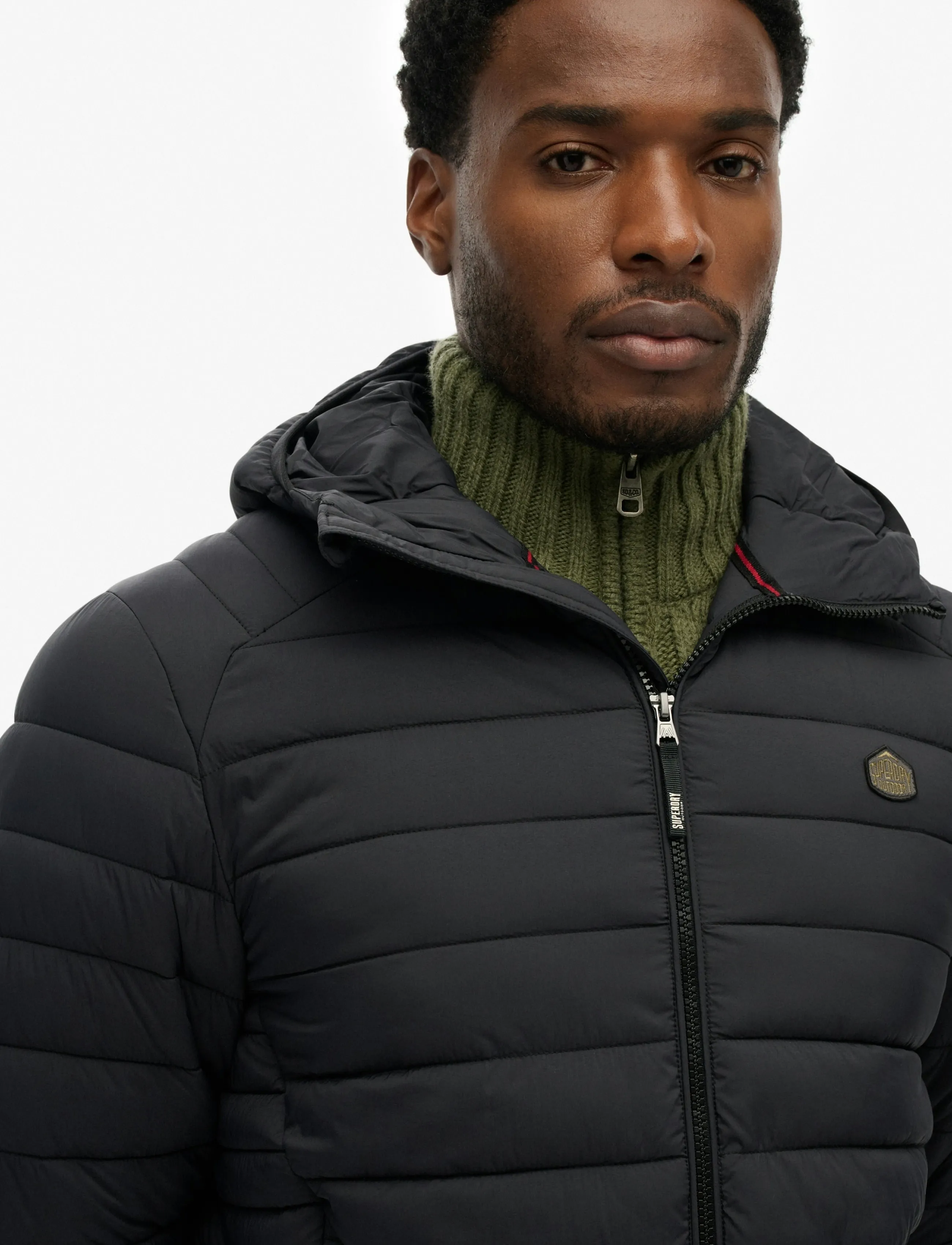 Superdry Sport - HOODED FUJI LITE JACKET - down jackets - black - 3