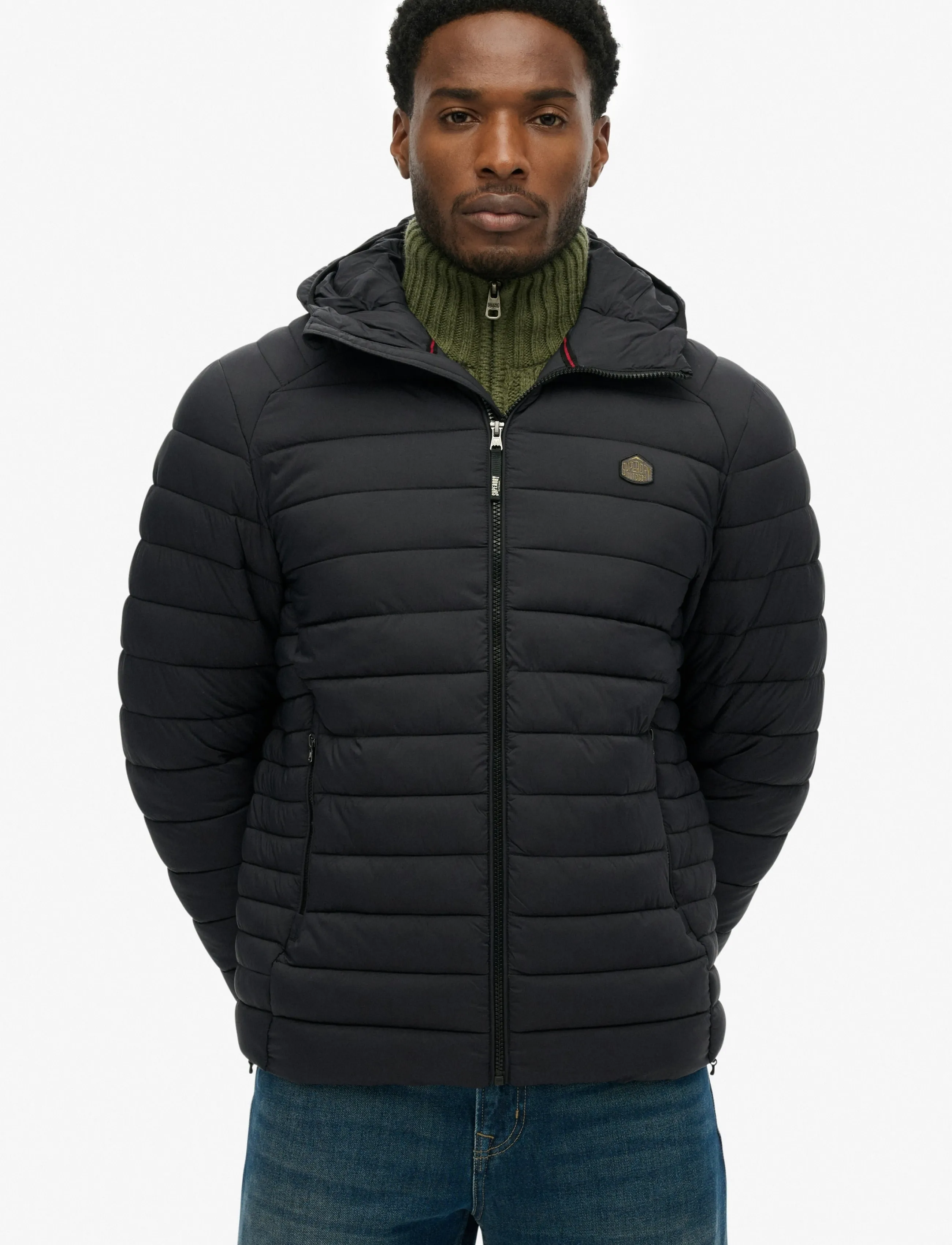 Superdry Sport - HOODED FUJI LITE JACKET - down jackets - black - 4