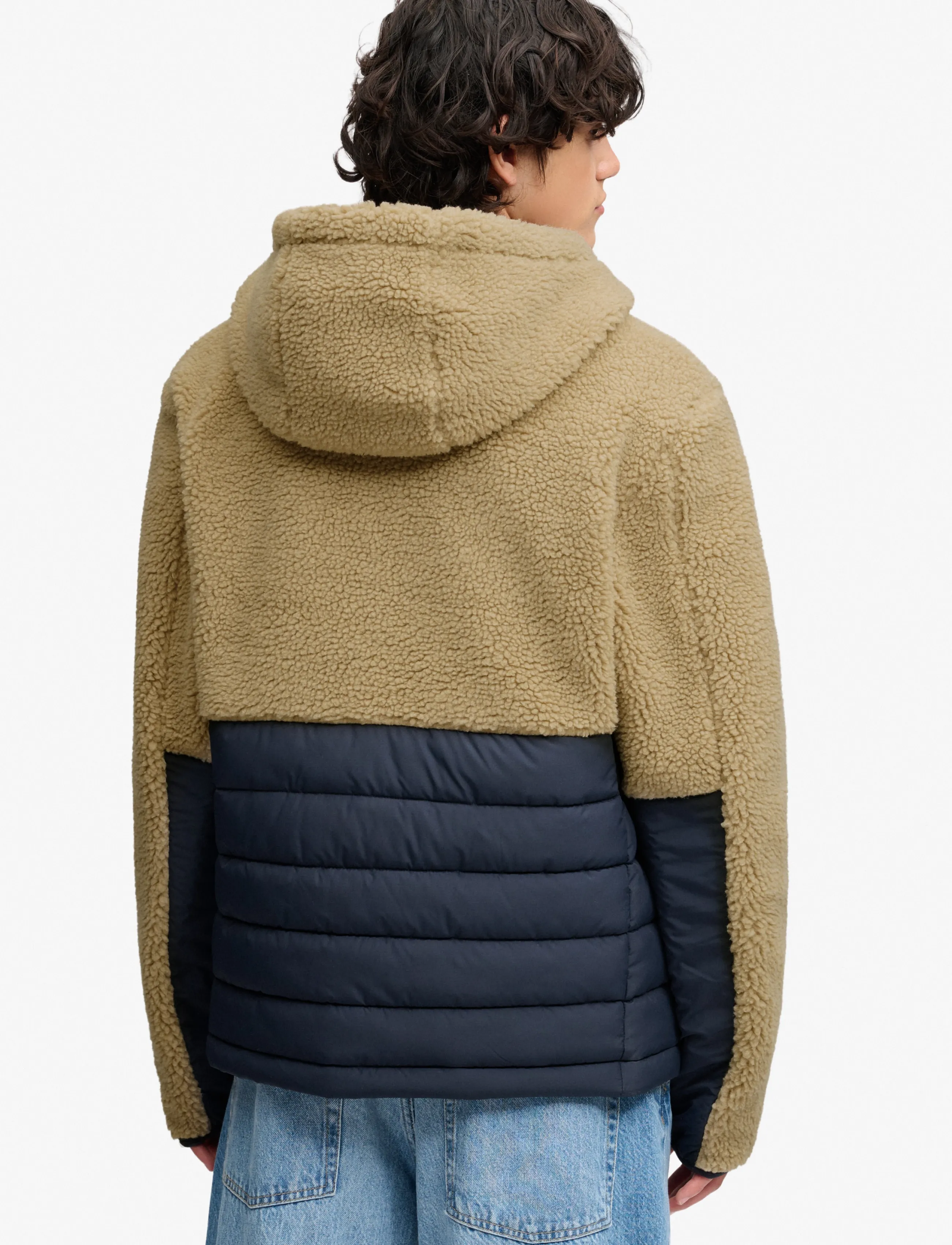 Superdry Sport - HOOD OUTDOOR BORG QUILT HYBRID - white pepper marl/eclipse navy - 2